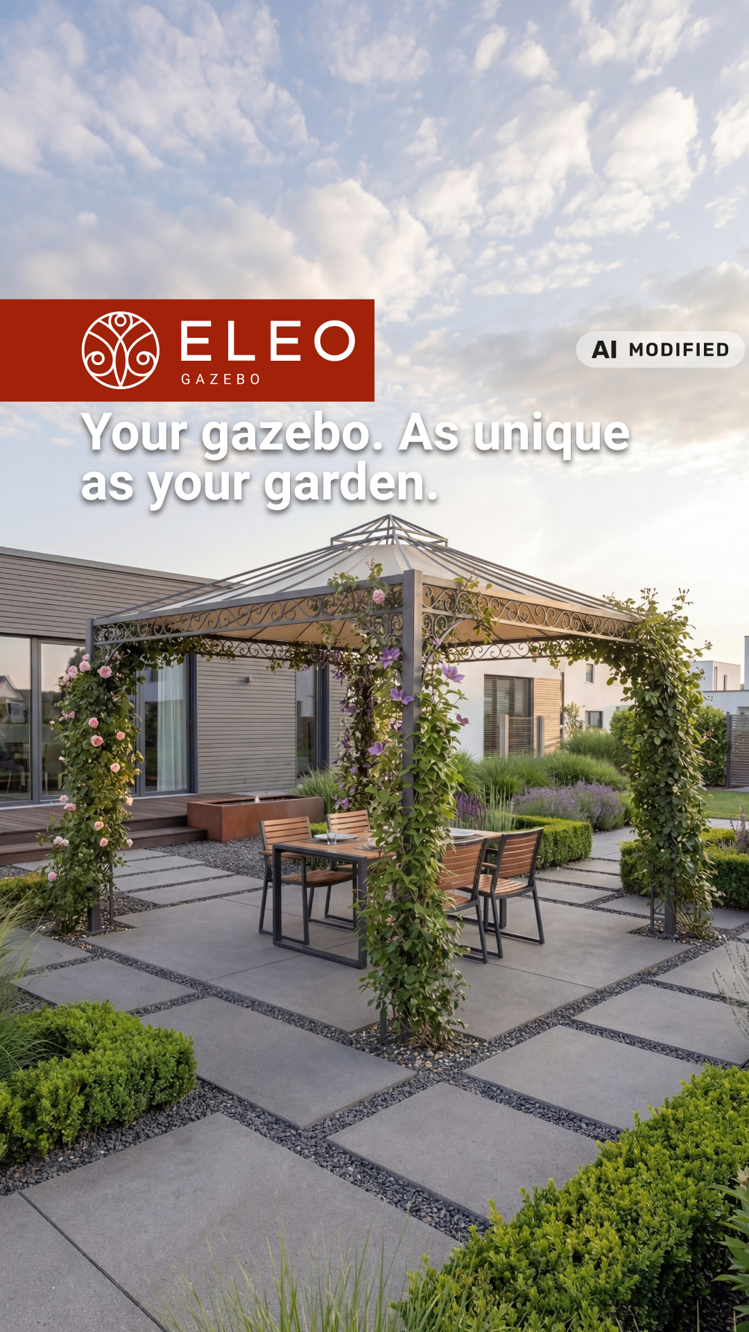 ELEO UK Facebook ad: A gazebo should suit your garden, not the…