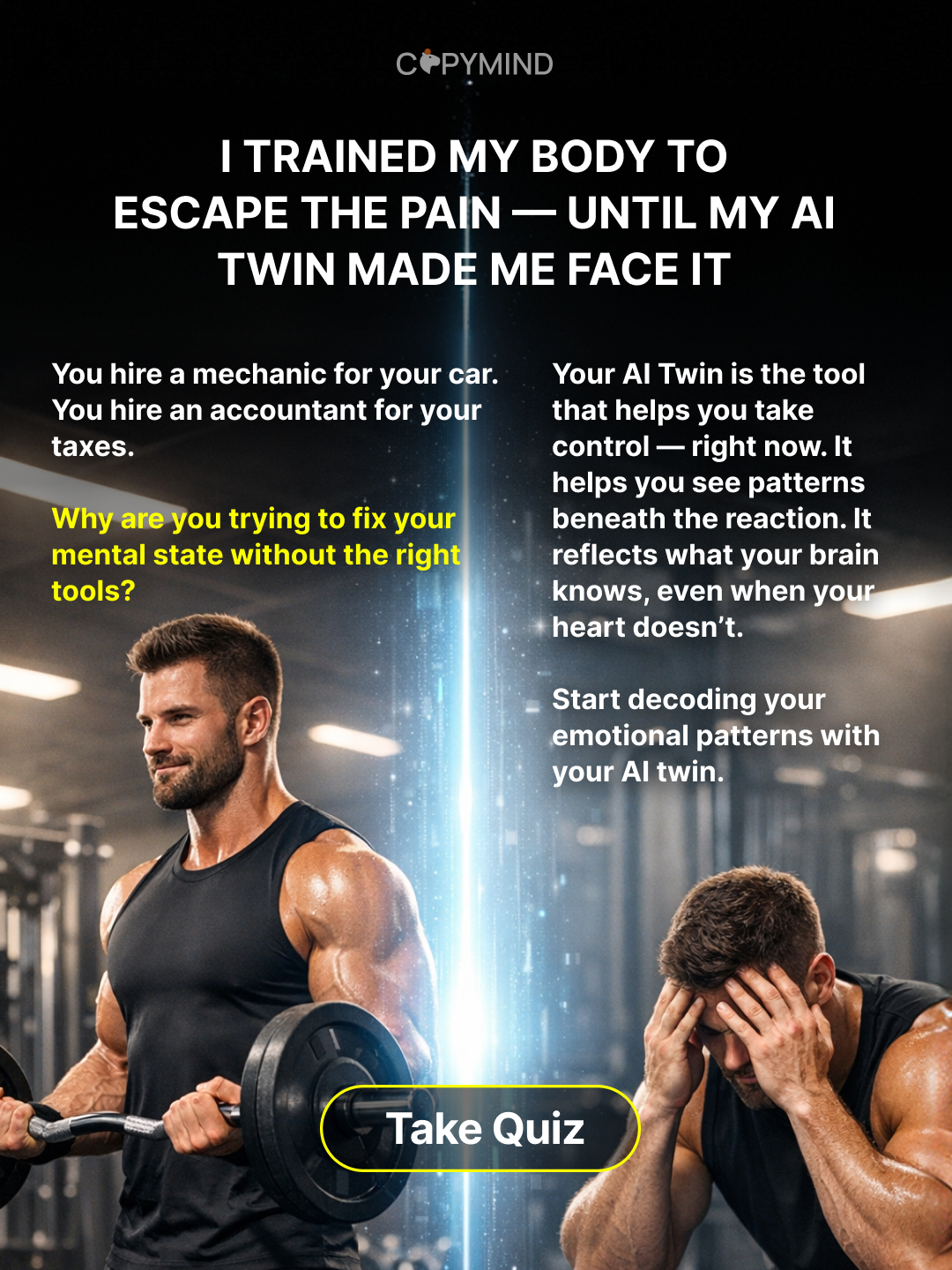 Copymind: AI twin for therapy Facebook ad