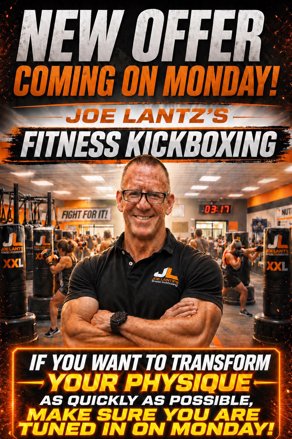 Joe Lantz's Fitness Kickboxing Facebook ad