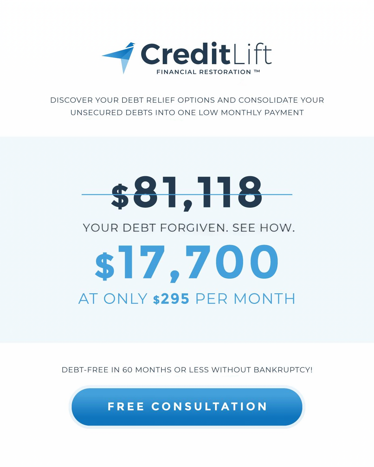 Jennifer at CreditLift Facebook ad