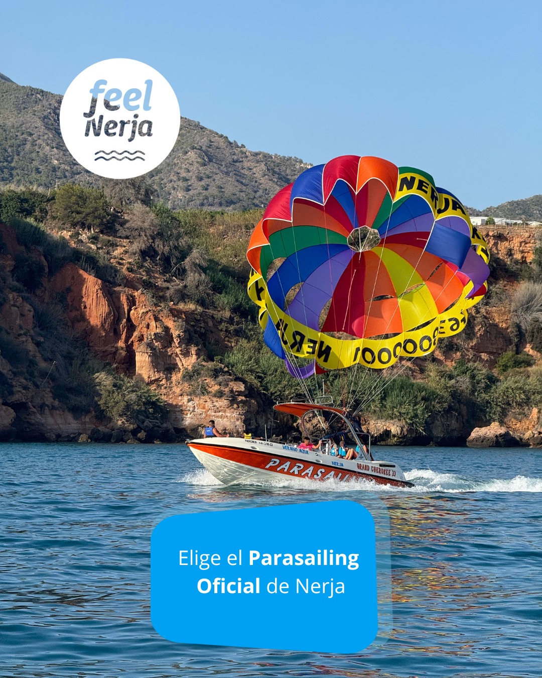 Feel Nerja - Parasailing Nerja Facebook ad: Si vas a vivir la experiencia del parasailing……