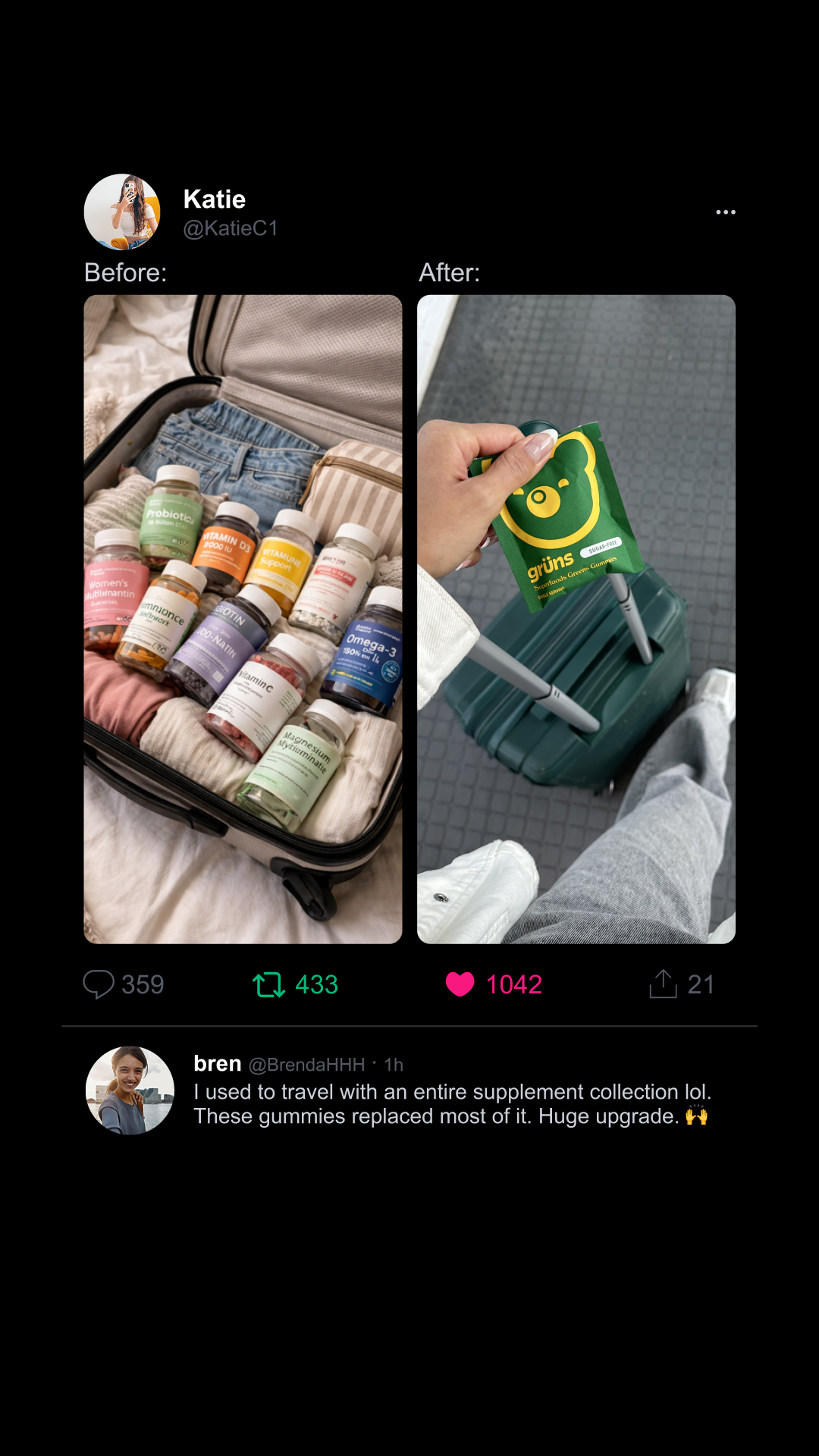 Grüns Facebook ad
