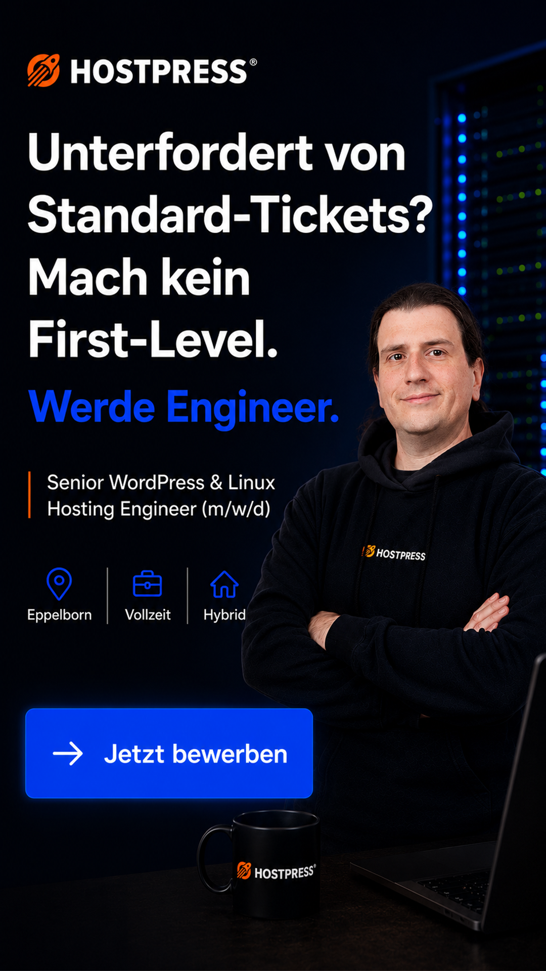 HostPress GmbH Facebook ad from Aug 17, 2026