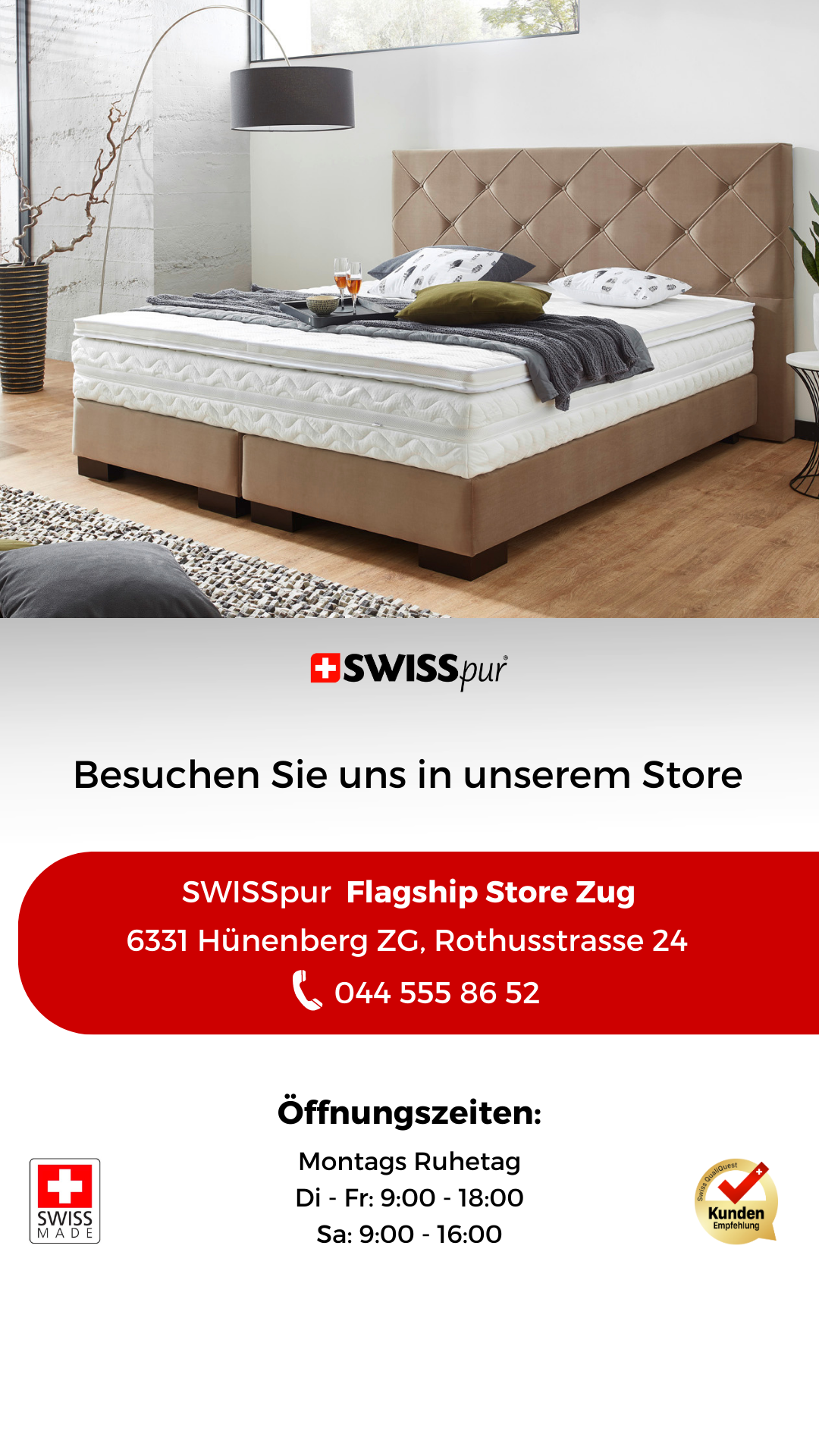 SWISSpur Facebook ad from Nov 17, 2025