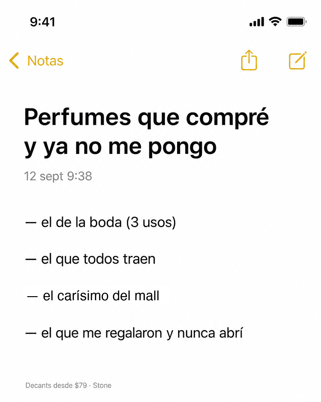 Stone Fragrances México Facebook ad: Lujo Sin Compromiso
