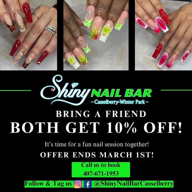 Shiny Nail Bar - Casselberry Facebook ad: Shiny Nail Bar | Premier Nail Salon near me Casselberry…