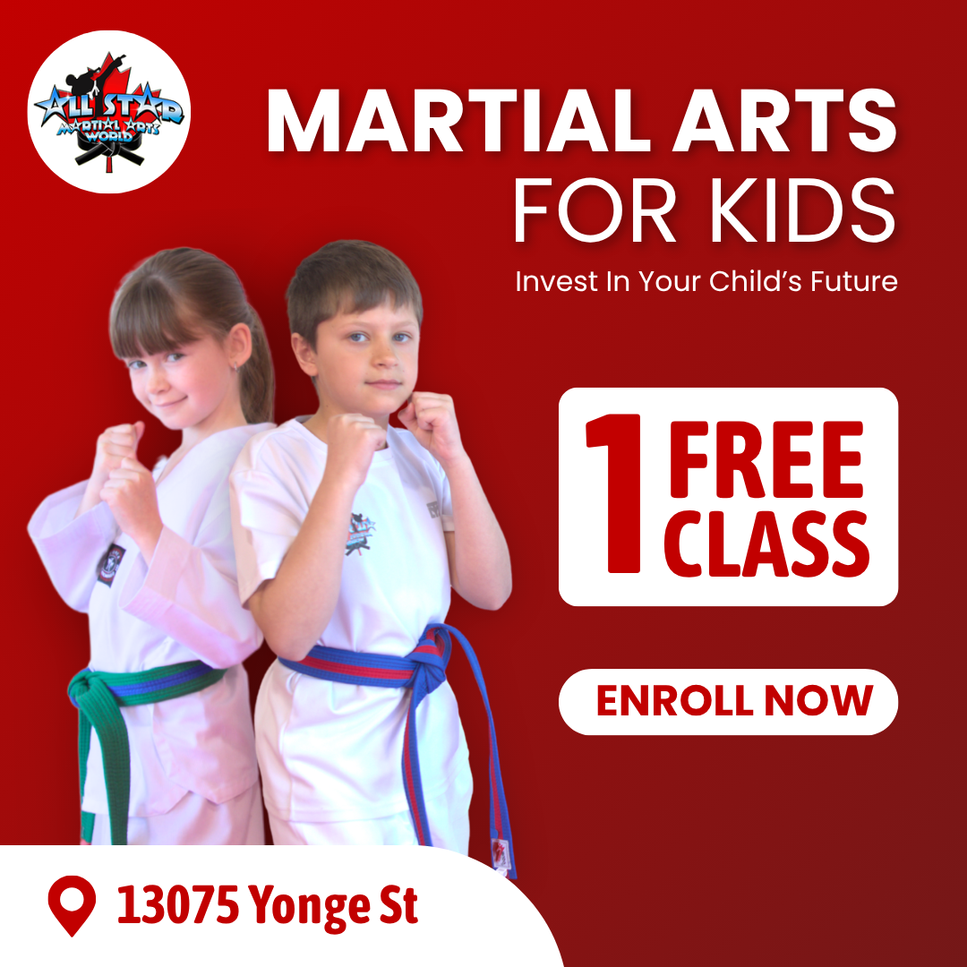 All Star Martial Arts Richmond Hill Facebook ad: Kids Martial Arts (Ages 4.5+) | Free Trial Pass