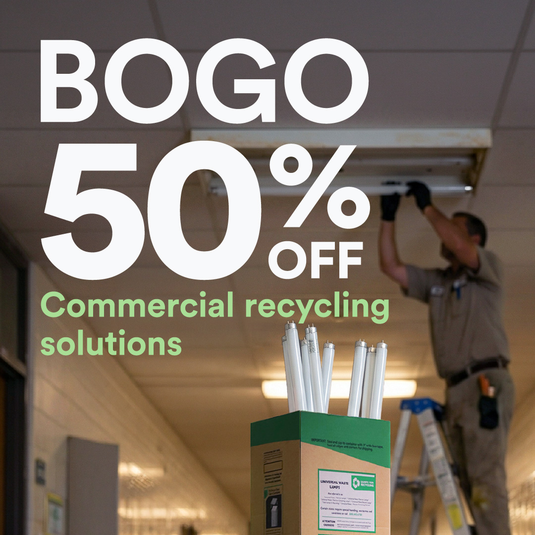 TerraCycle Regulated Waste Facebook ad: BOGO 50% off commercial recycling solutions