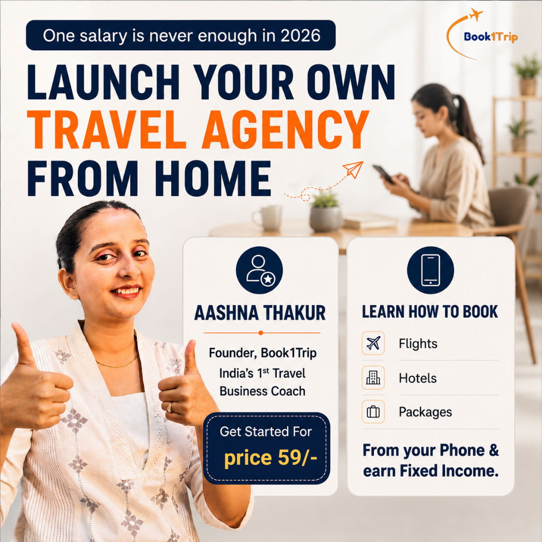 Book1Trip Facebook ad: Turn Travel Into Your Next Business Opportunity
