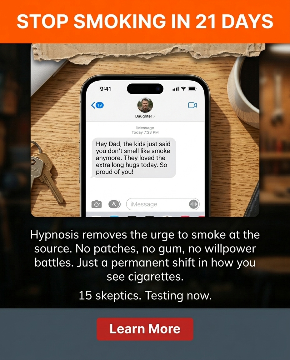 Hypnosis to Stop Smoking Facebook ad