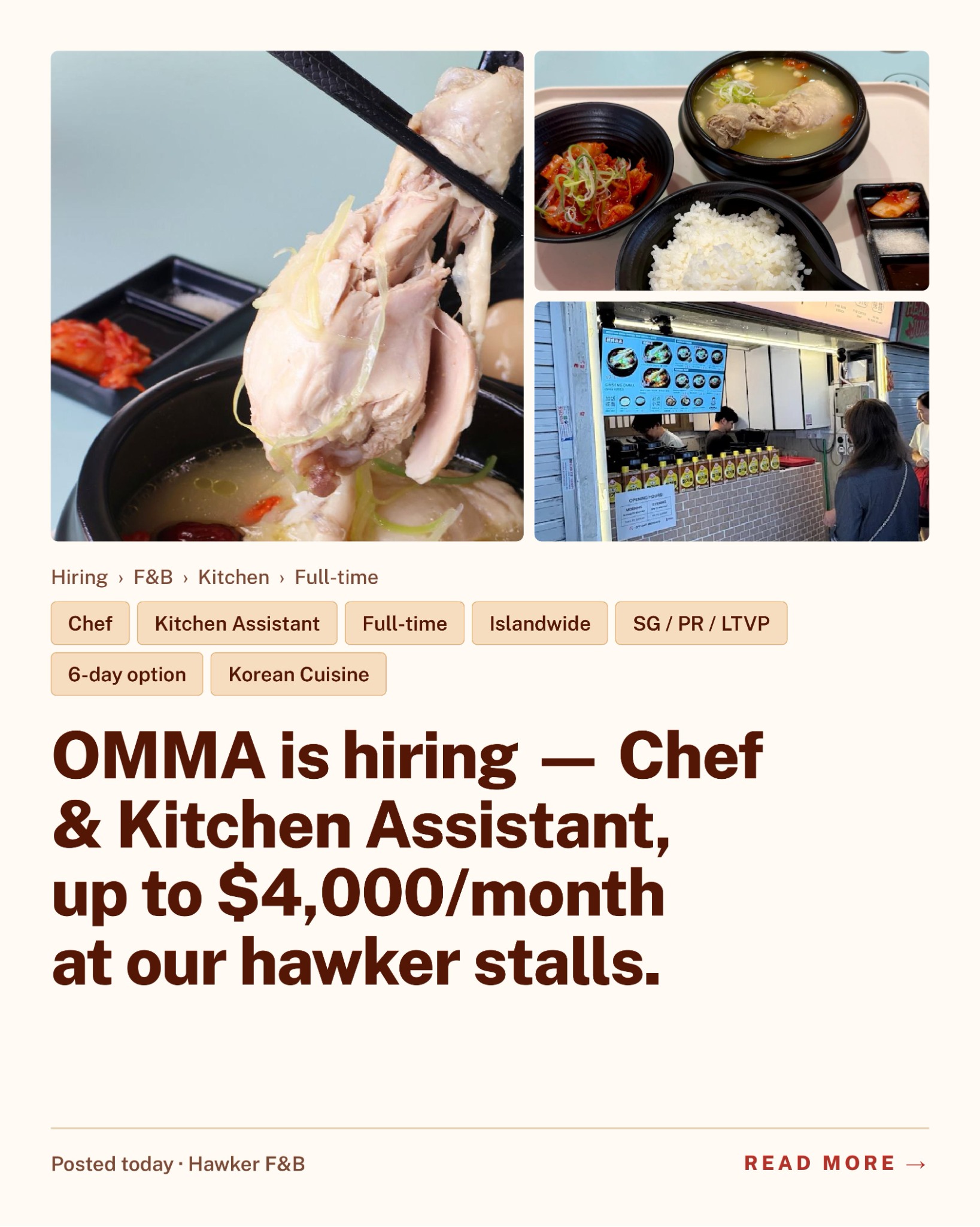 Hansang Foods  Facebook ad