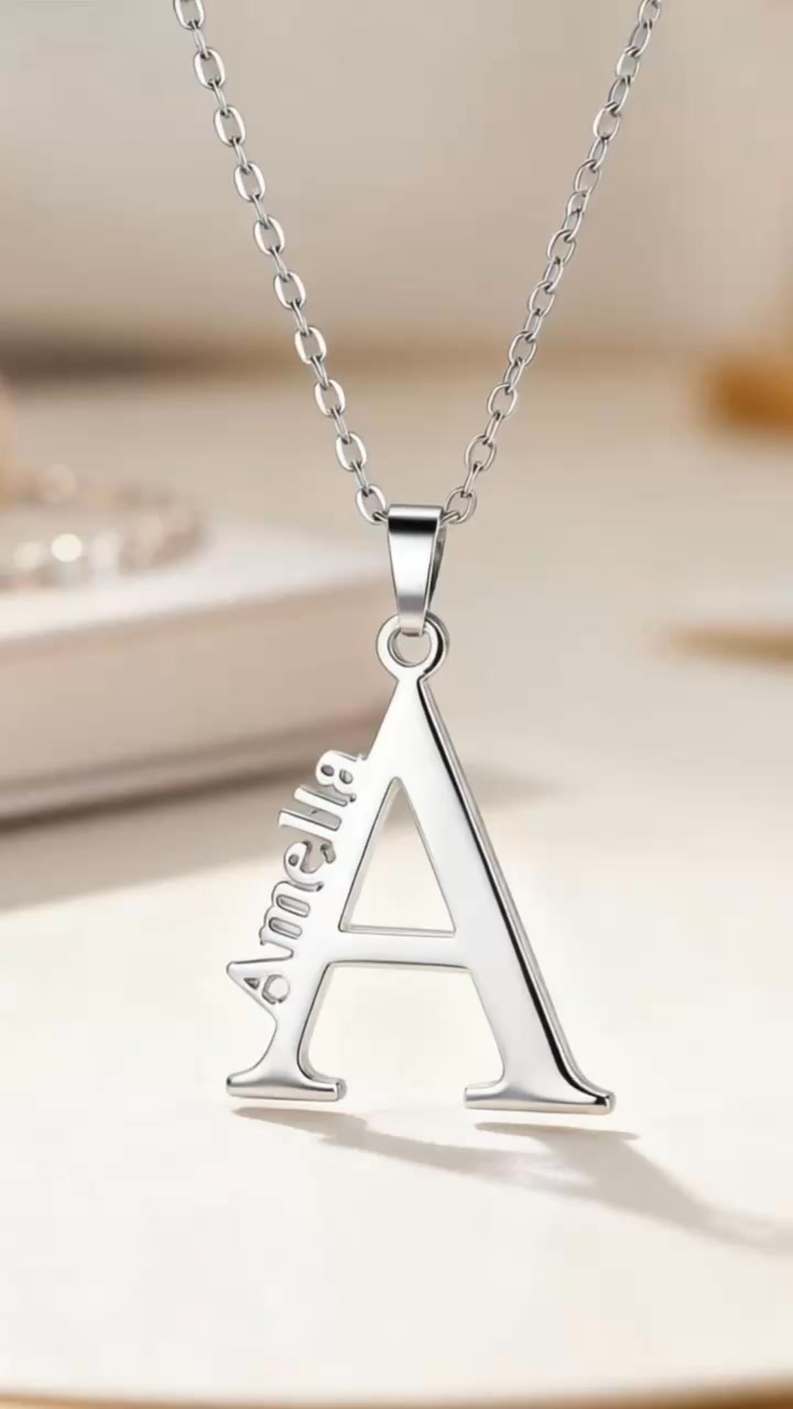 Callie Gifts Facebook ad: Personalized Simple Initial Name Combination Necklace