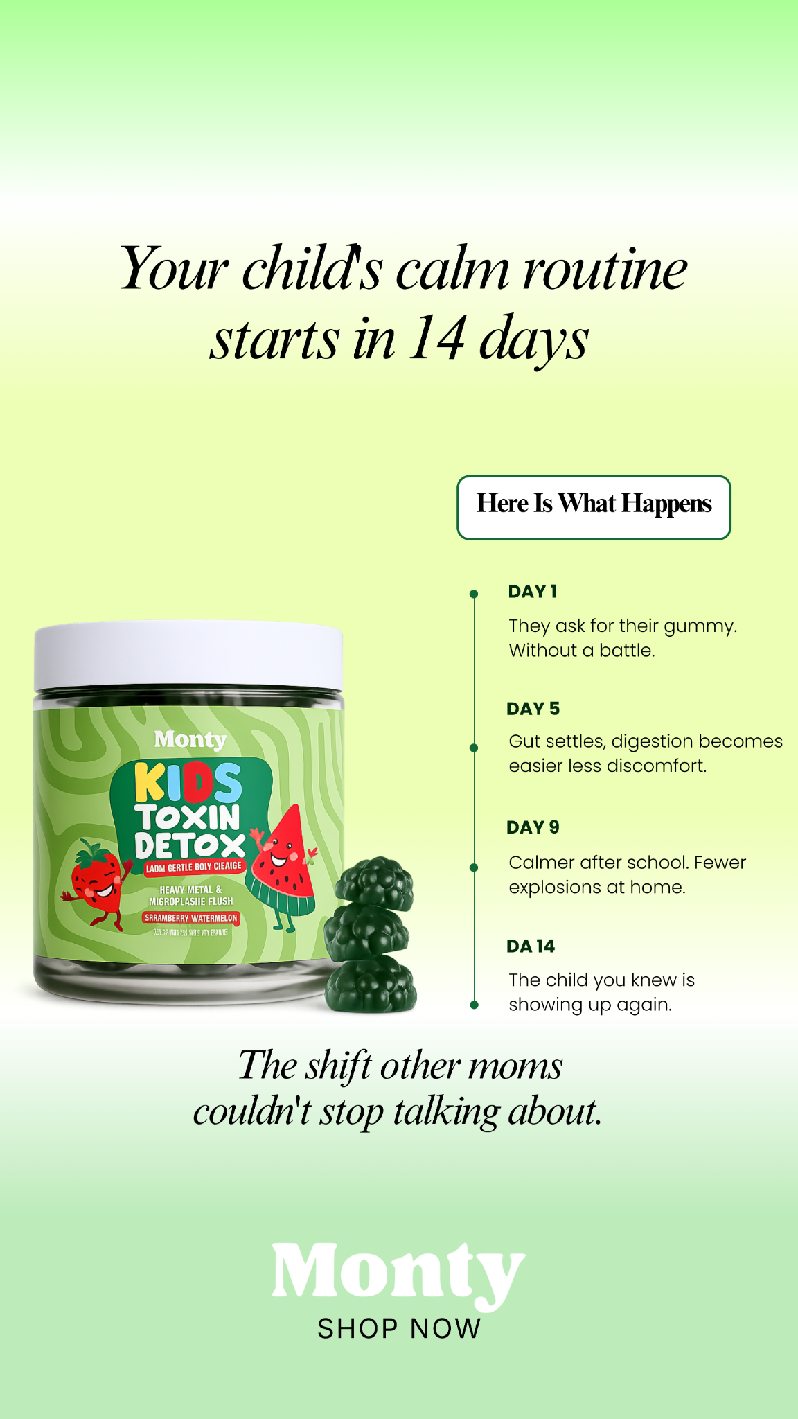 Monty Supplements Facebook ad: The Delicious Way To Reset