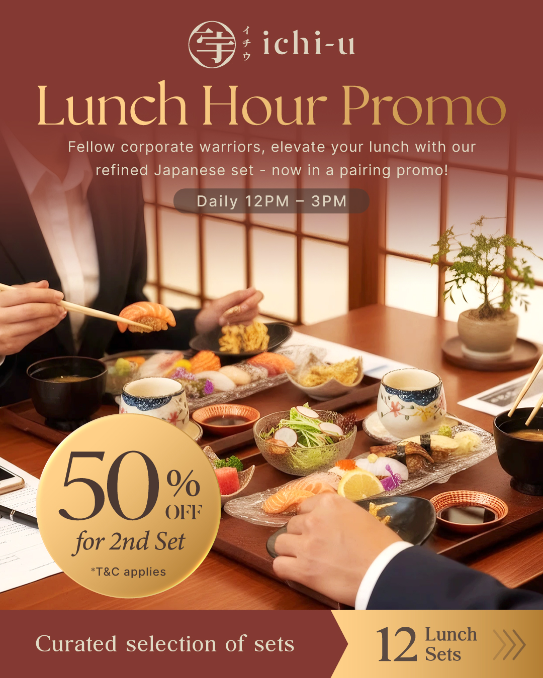 Ichiu Japanese Dining Facebook ad: Corporate Warriors, GOOD NEWS CONTINUES!