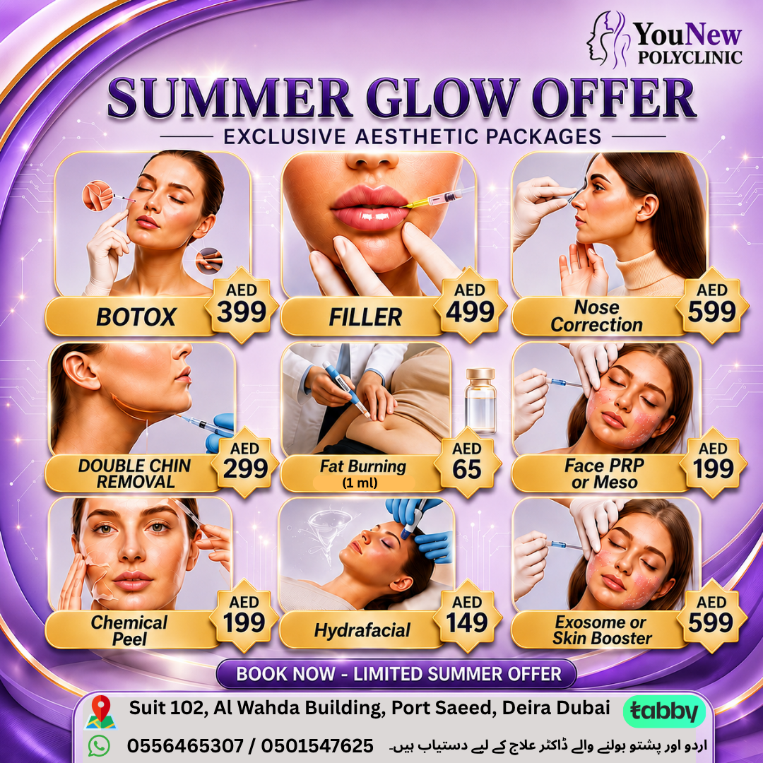 YouNew Polyclinic Dubai Facebook ad: Summer Glow - 149 AED
