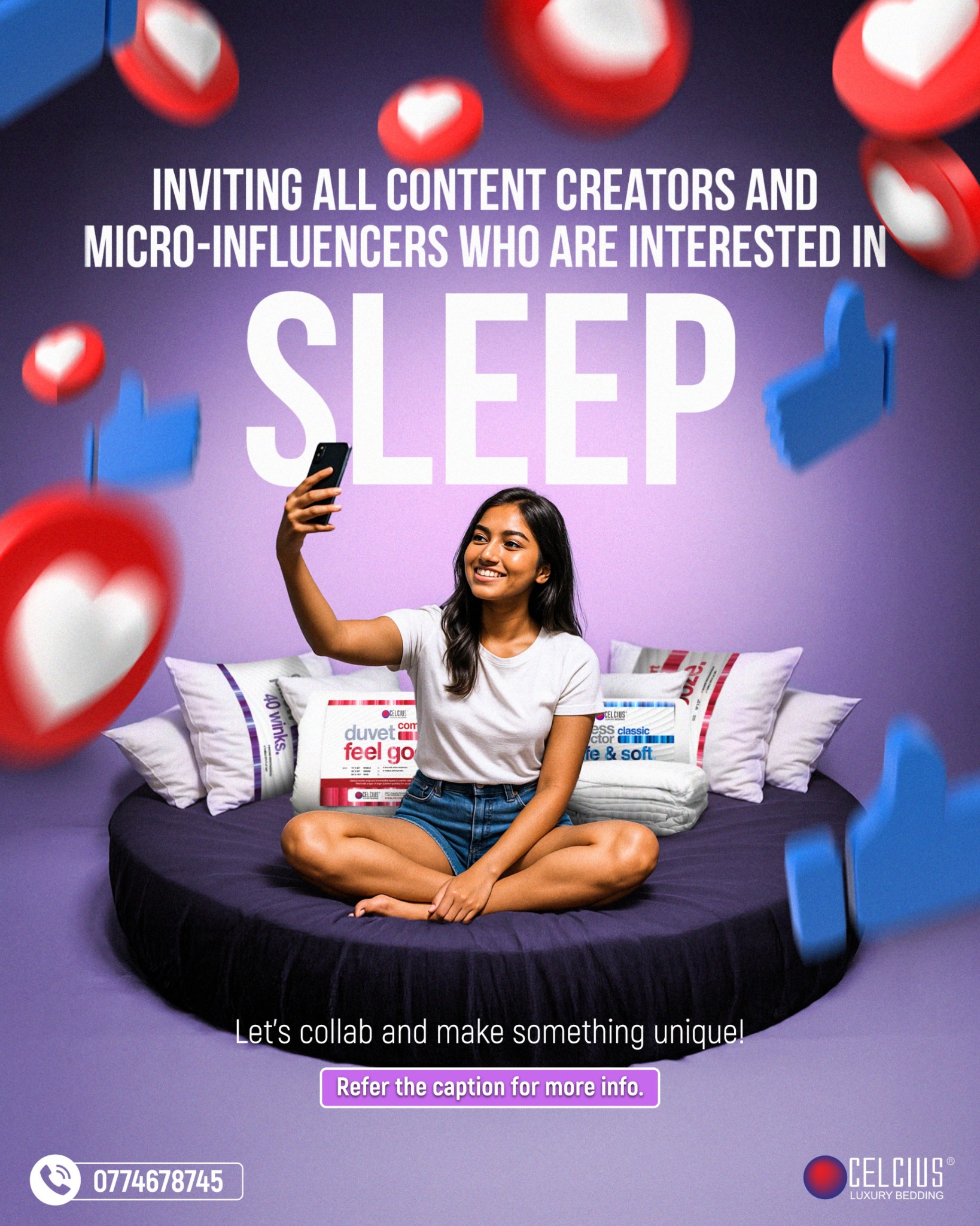 Celcius Luxury Bedding Facebook ad