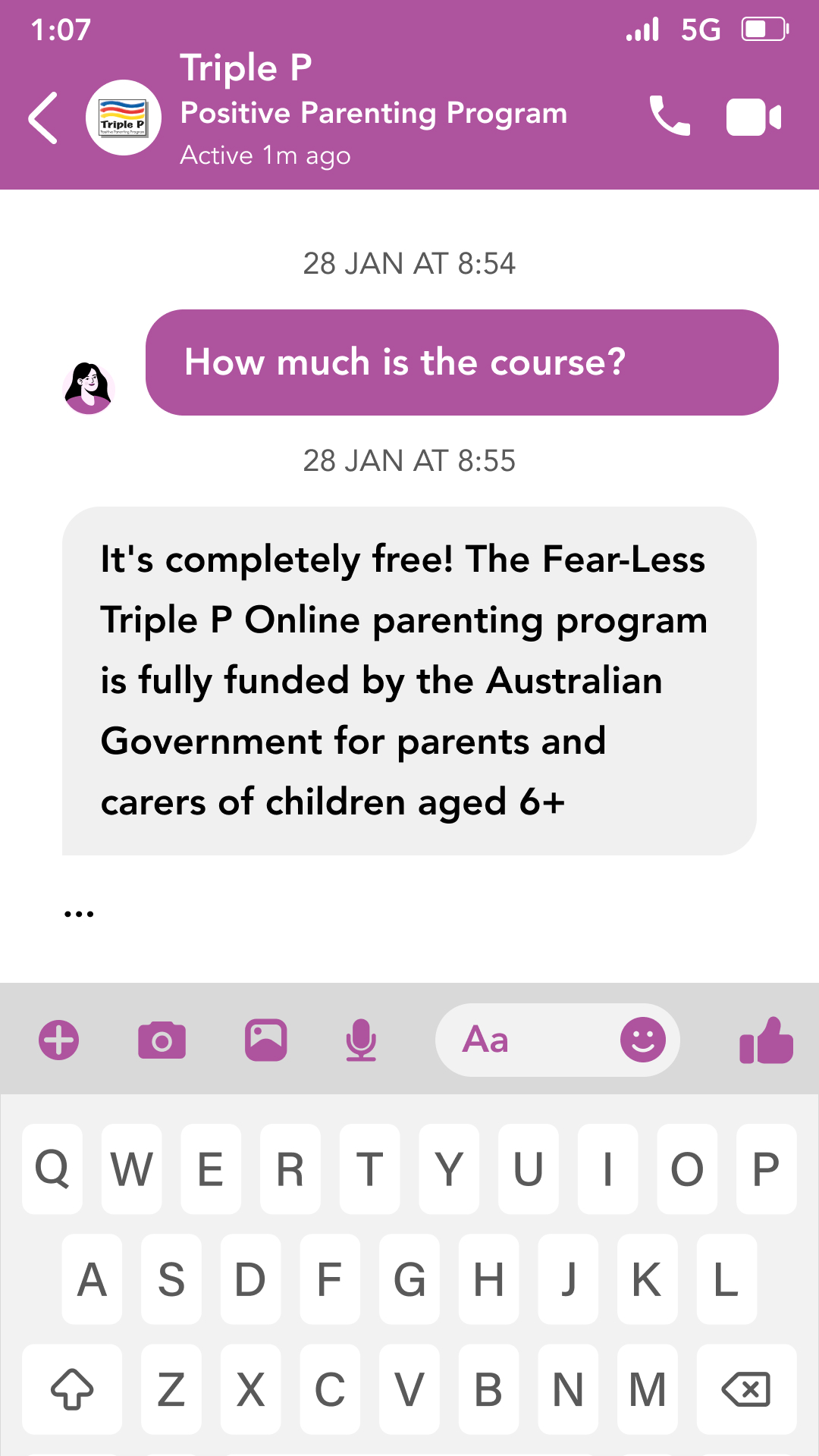 Triple P - Positive Parenting Program Facebook ad