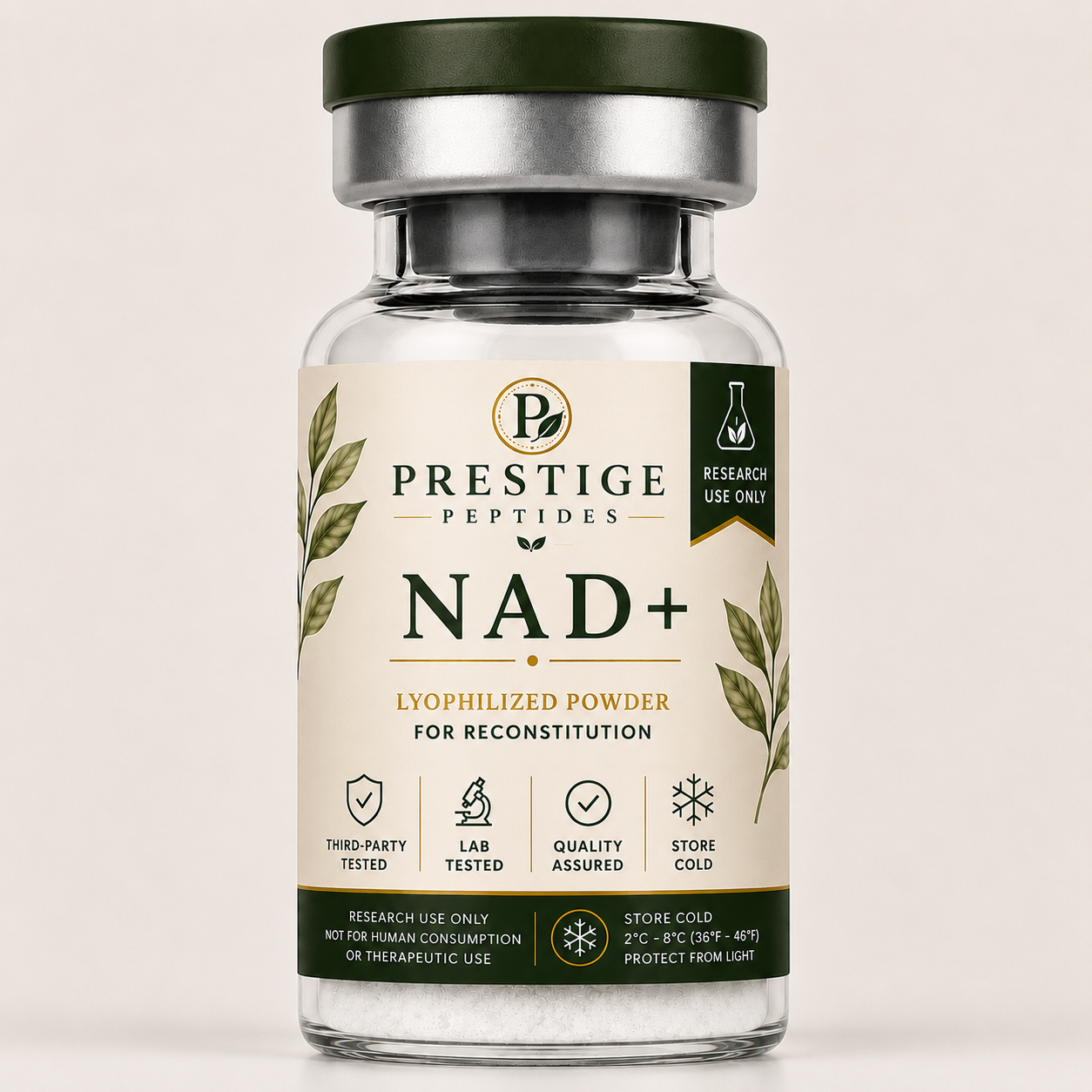 Prestige Peptides Facebook ad from Jul 28, 2026
