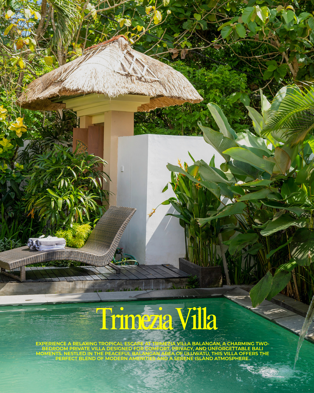 Trimezia Villa Facebook ad: Looking for a peaceful family getaway in Bali?