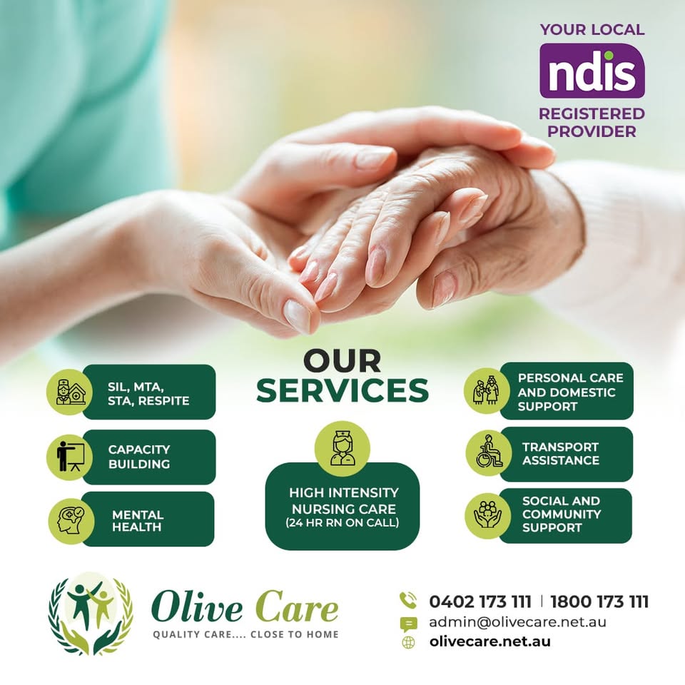 Olive Care Disability Services Facebook ad