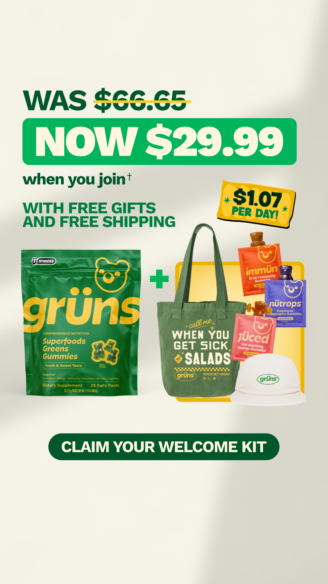 Grüns Facebook ad