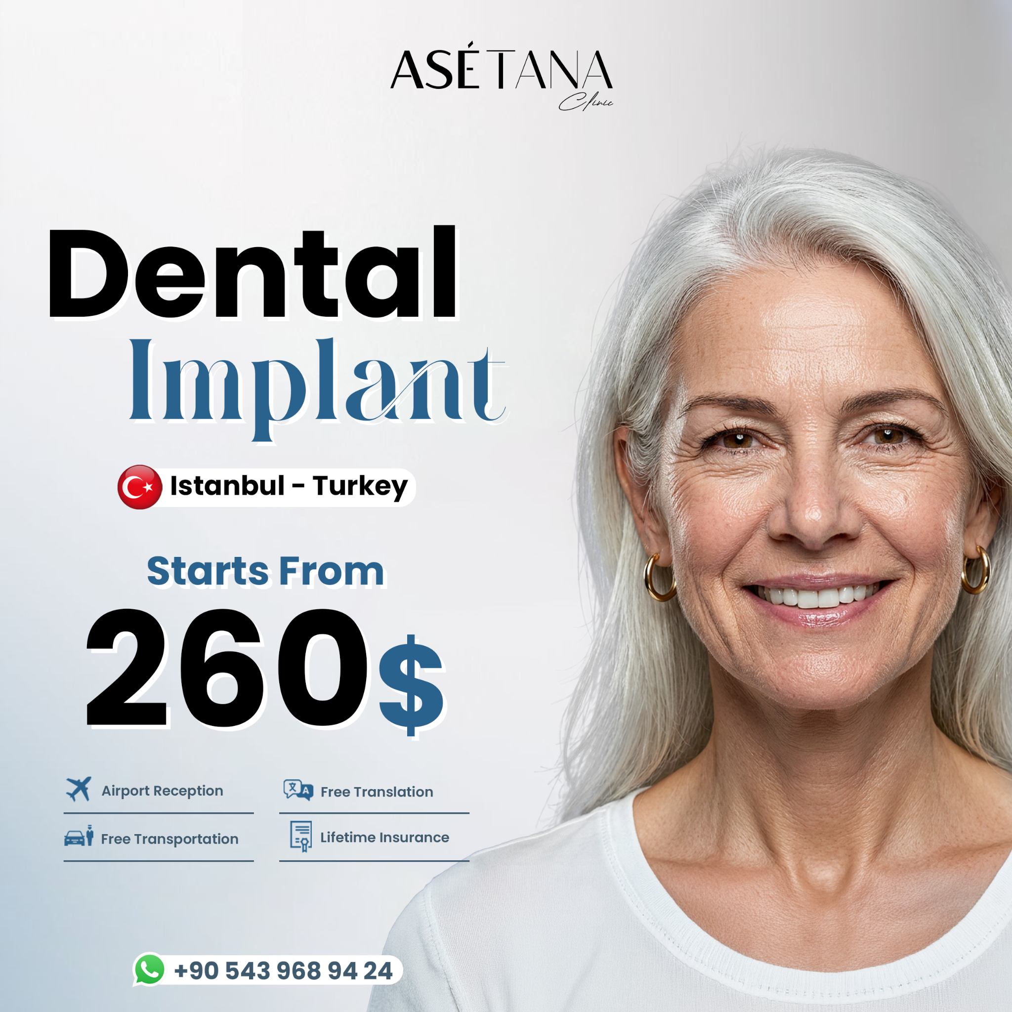 Asetana Clinic: Hollywood smile, Dental Implant, Teeth Veneers Facebook ad: Get your Free Consultation