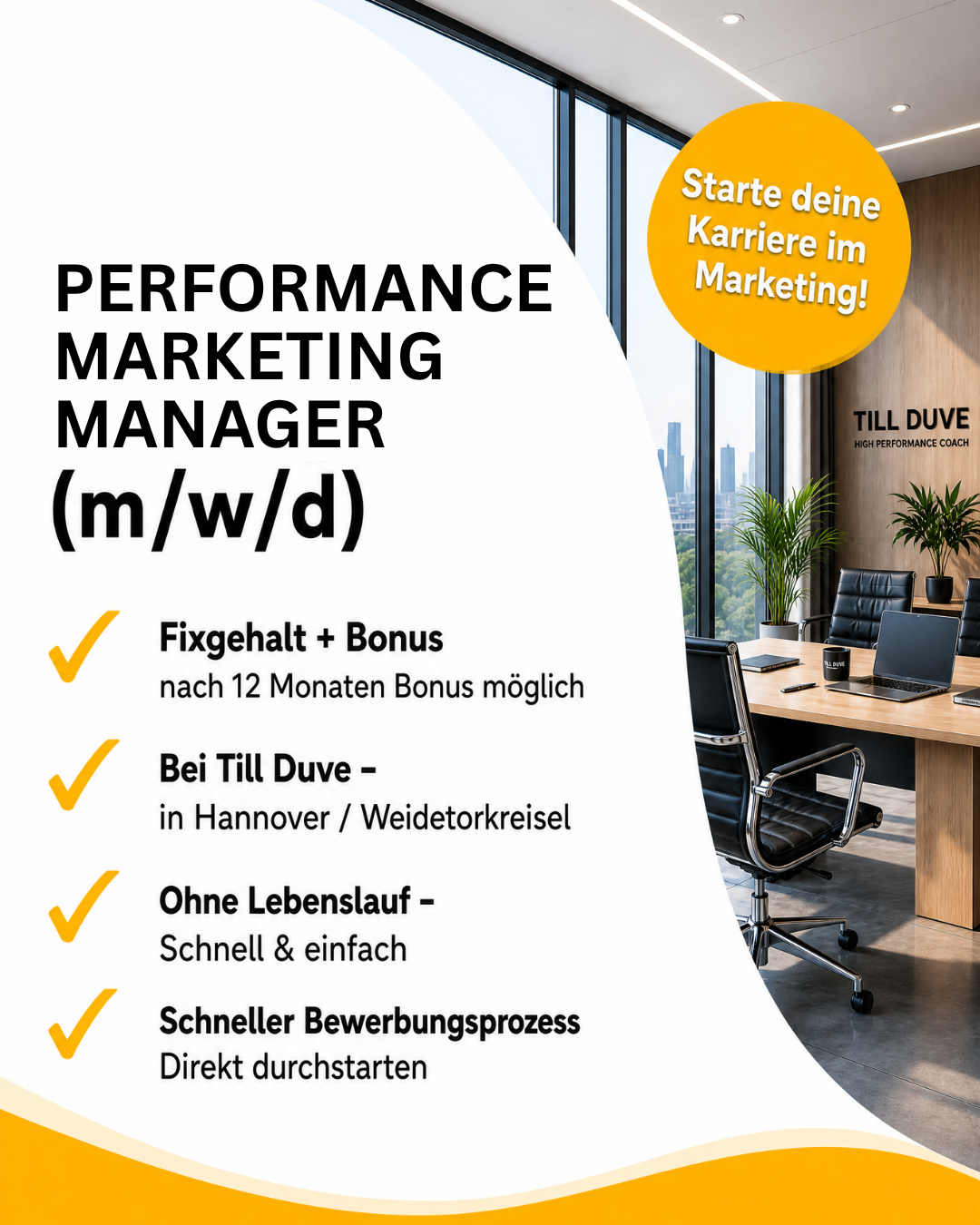 Till Duve Facebook ad: Werde Marketing Manager bei Till Duve!