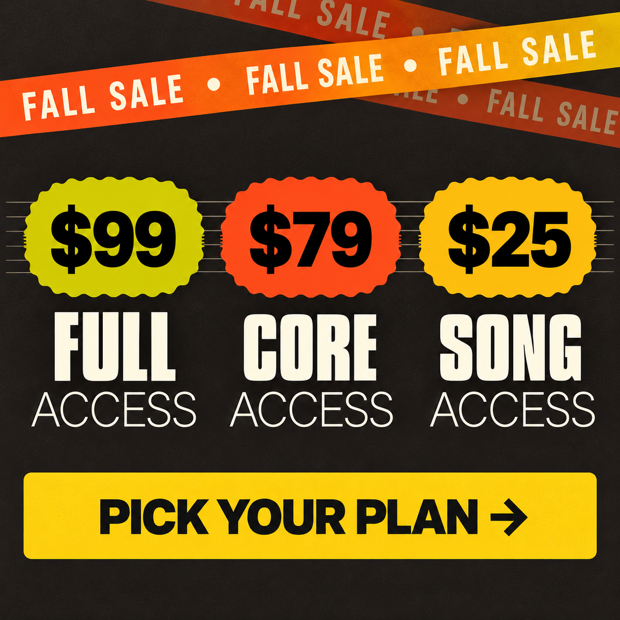 GuitarTricks.com Facebook ad: Learn Guitar for as low as $25