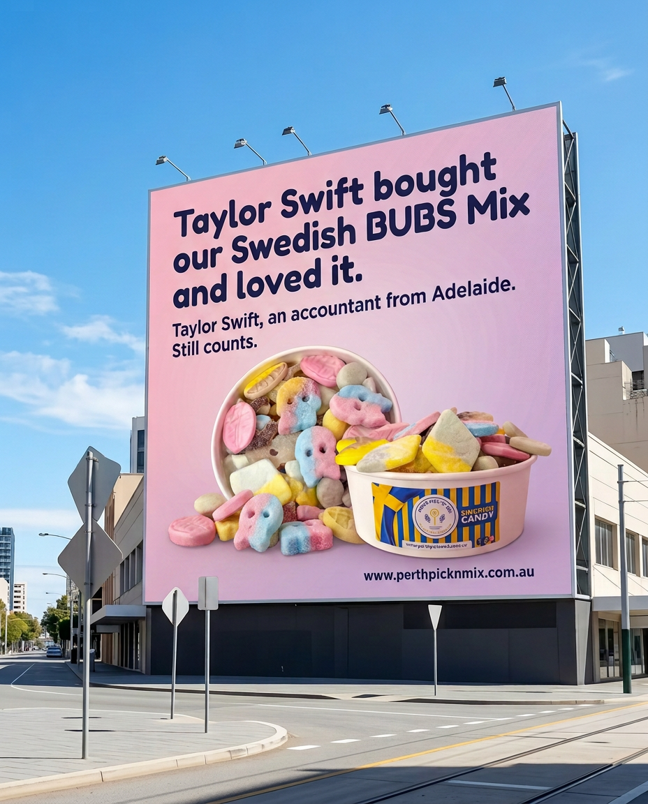PERTH PICK 'N' MIX Facebook ad from Jul 31, 2026