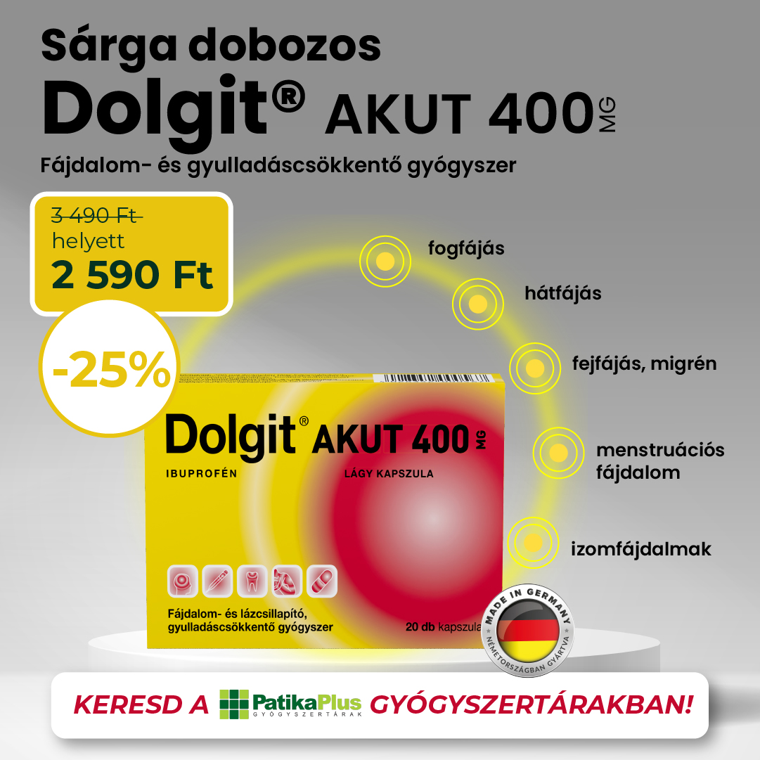 Dr. Theiss - gyógymódok a természet erejével Facebook ad: Dolgit Akut 400mg (20 db)