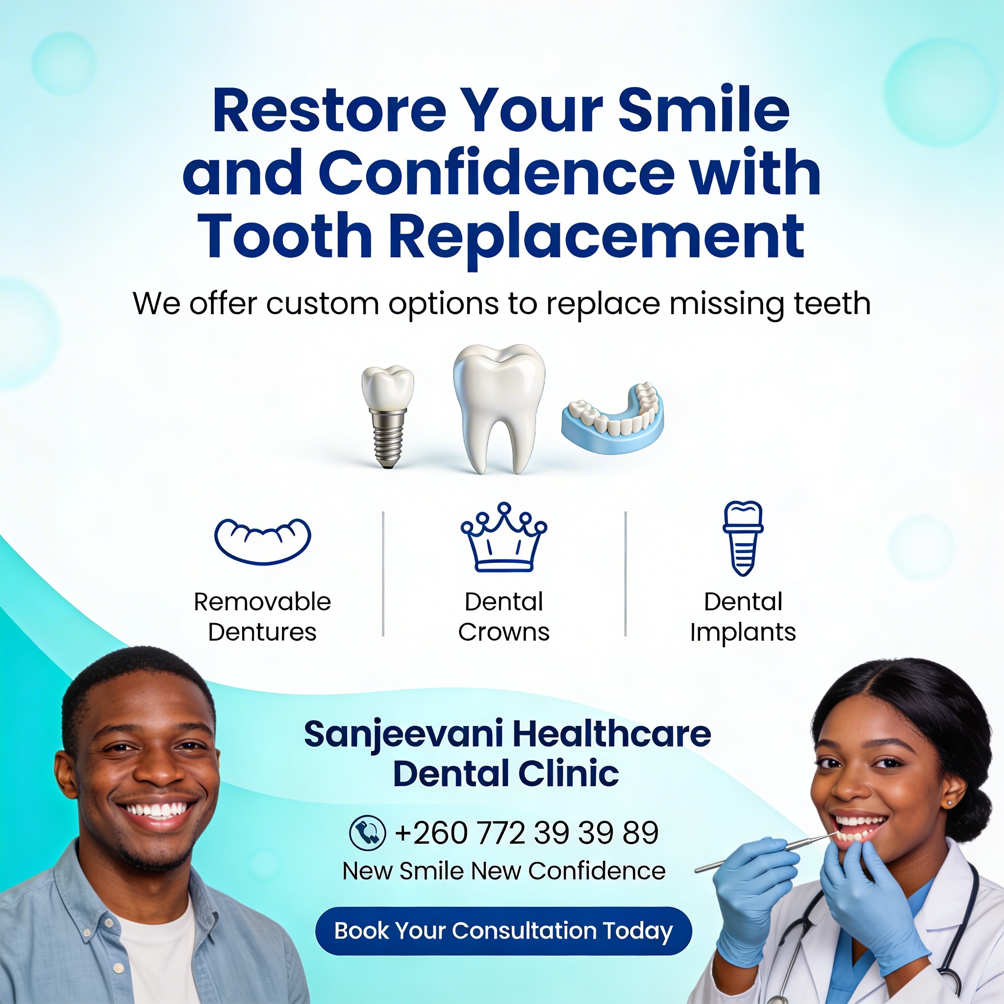 Sanjeevani Healthcare Dental Clinic Facebook ad: New Smile New Confidence!