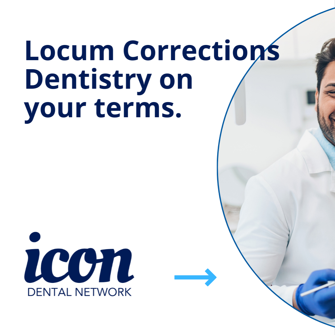 ICON Medical Network Facebook ad: High-Paying Dentist Locum Jobs in Corrections with ICON…