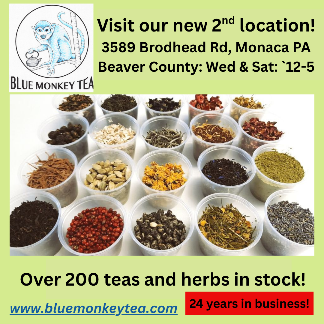 Blue Monkey Tea Facebook ad: New Tea Shop - Monaca Beaver County