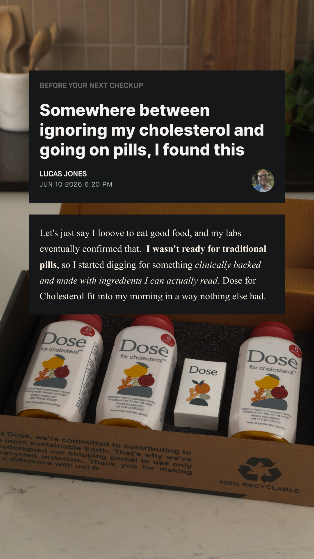 Dose for Cholesterol Facebook ad