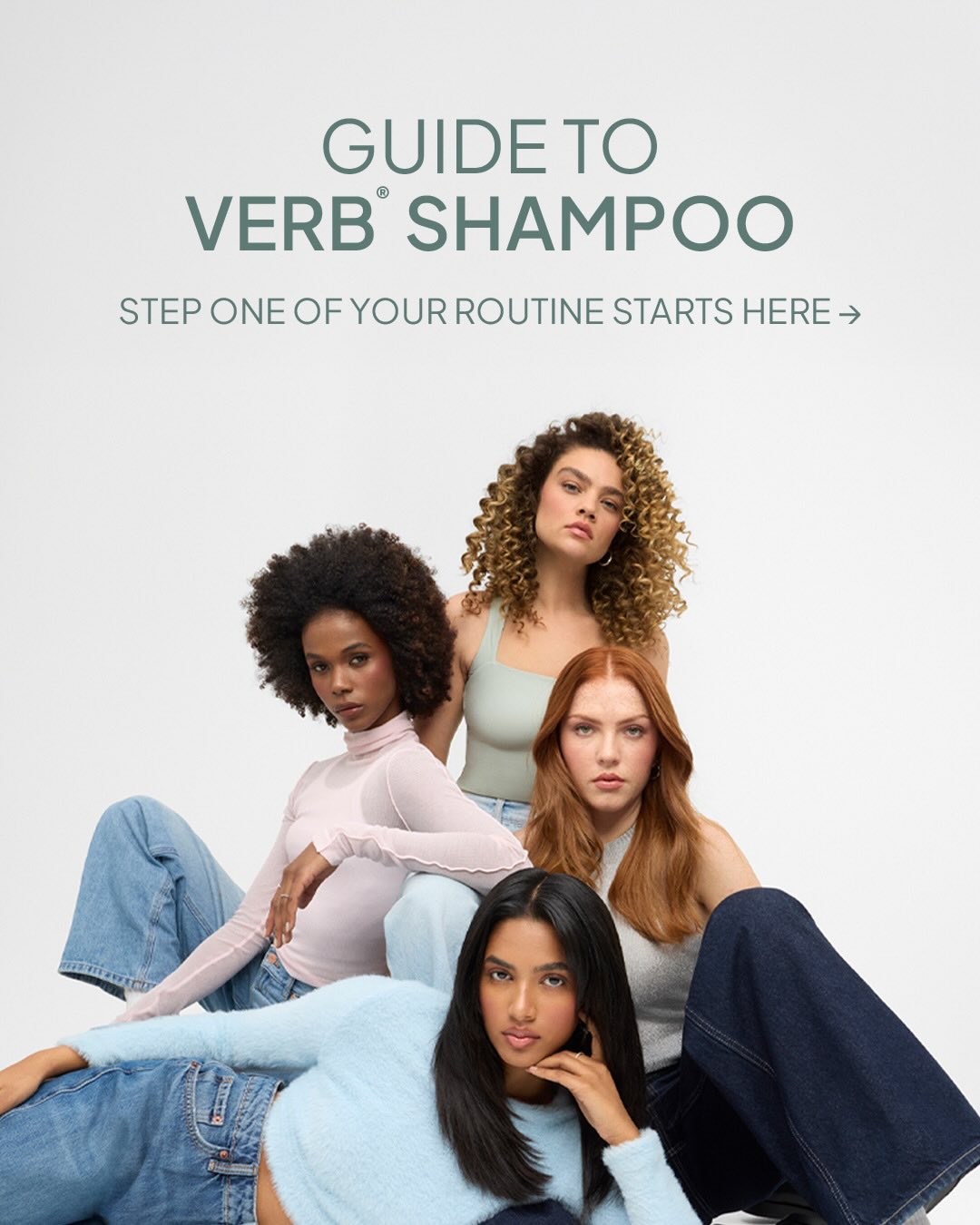 Verb Products Facebook ad: wash day looks different on everyone →
