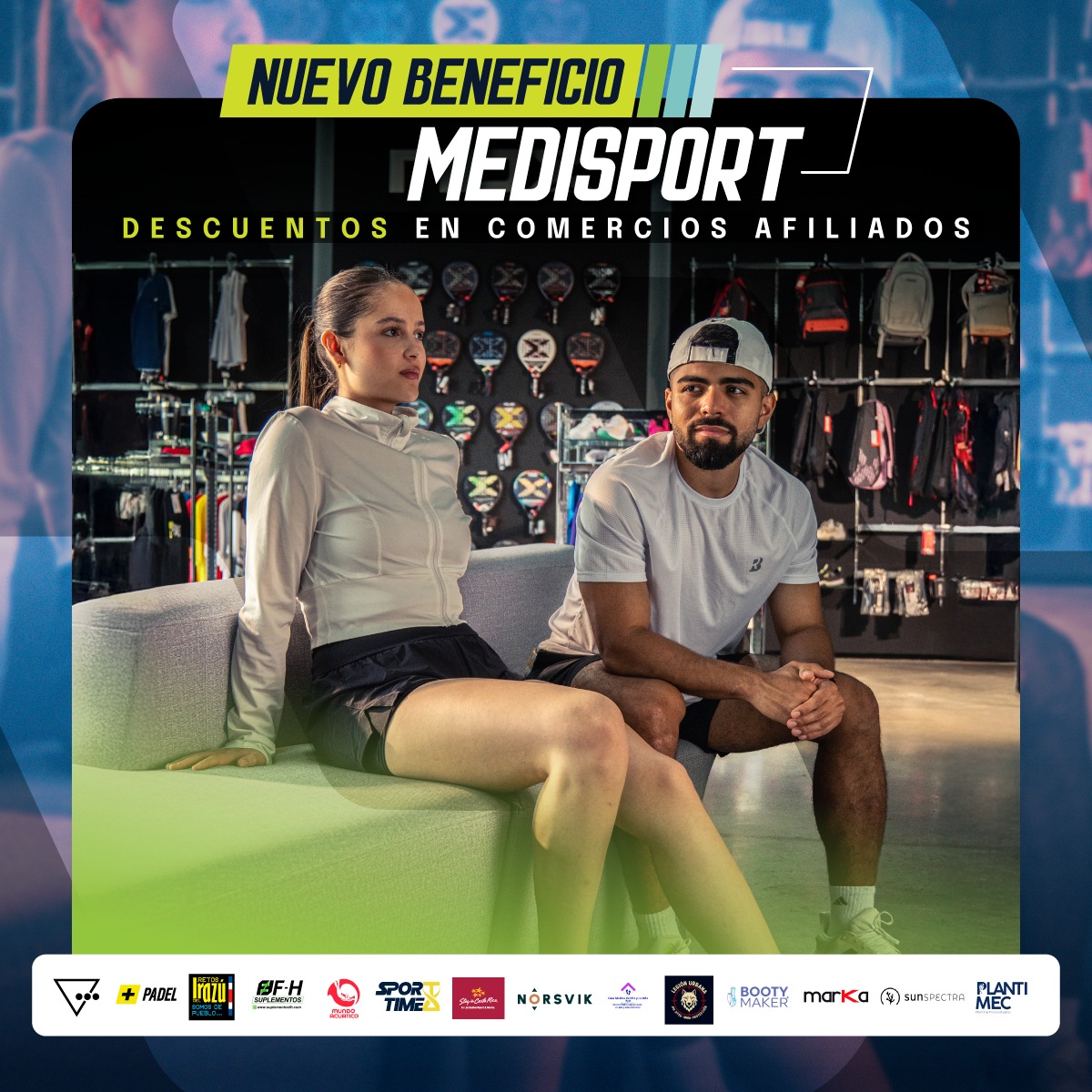 MediSport Costa Rica Facebook ad: ¡Más beneficios con tu afiliación MediSport!