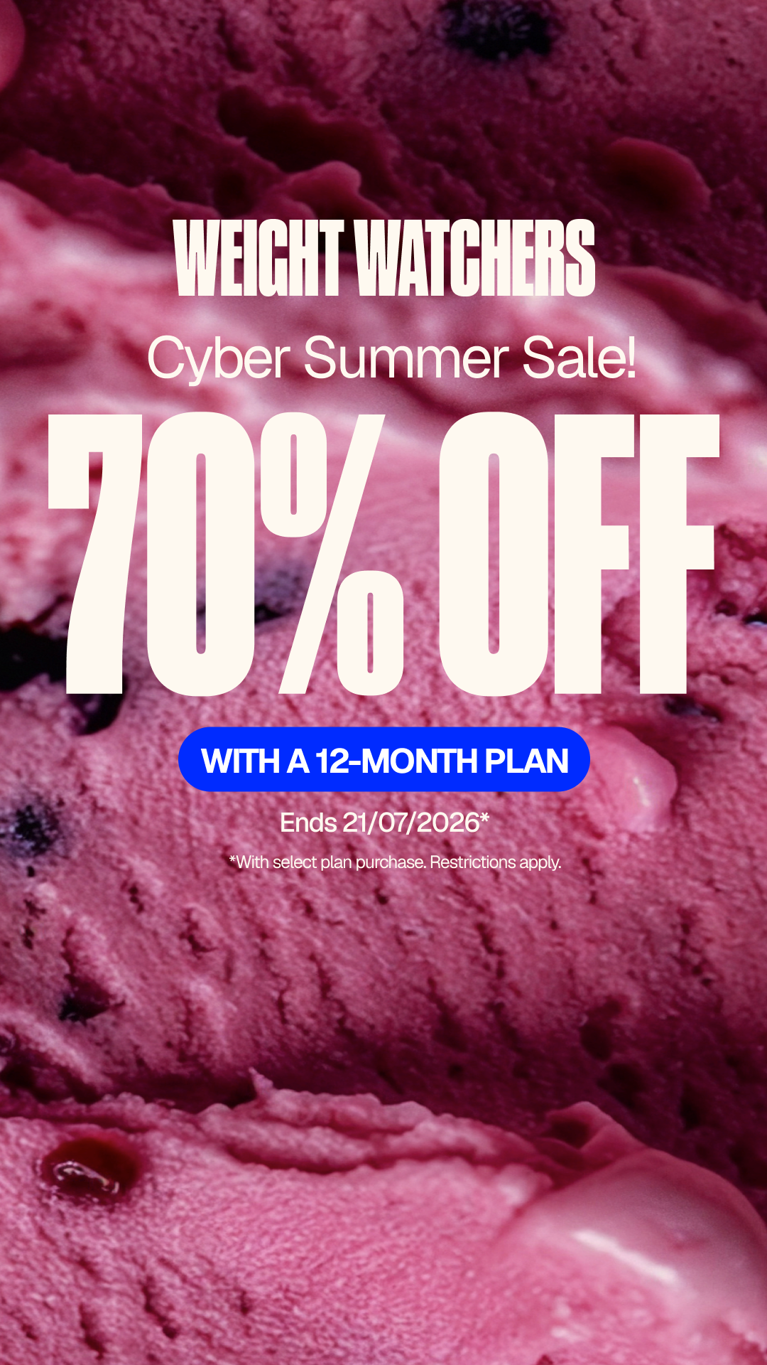 WeightWatchers UK Facebook ad