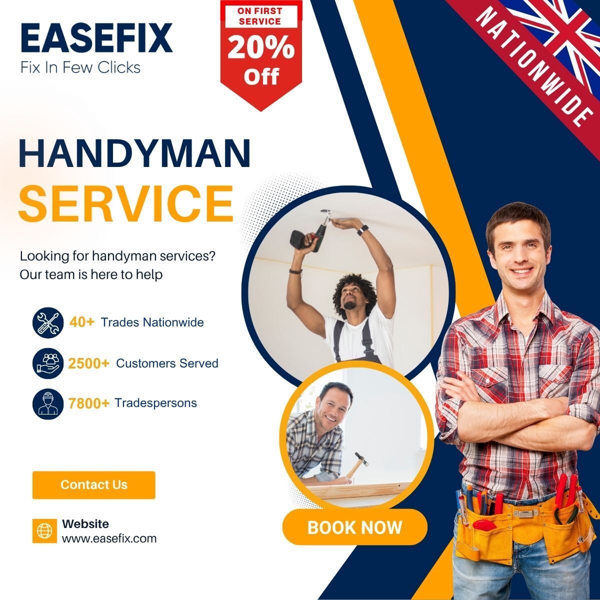 EaseFix Facebook ad: Trusted Handyman Services Near You