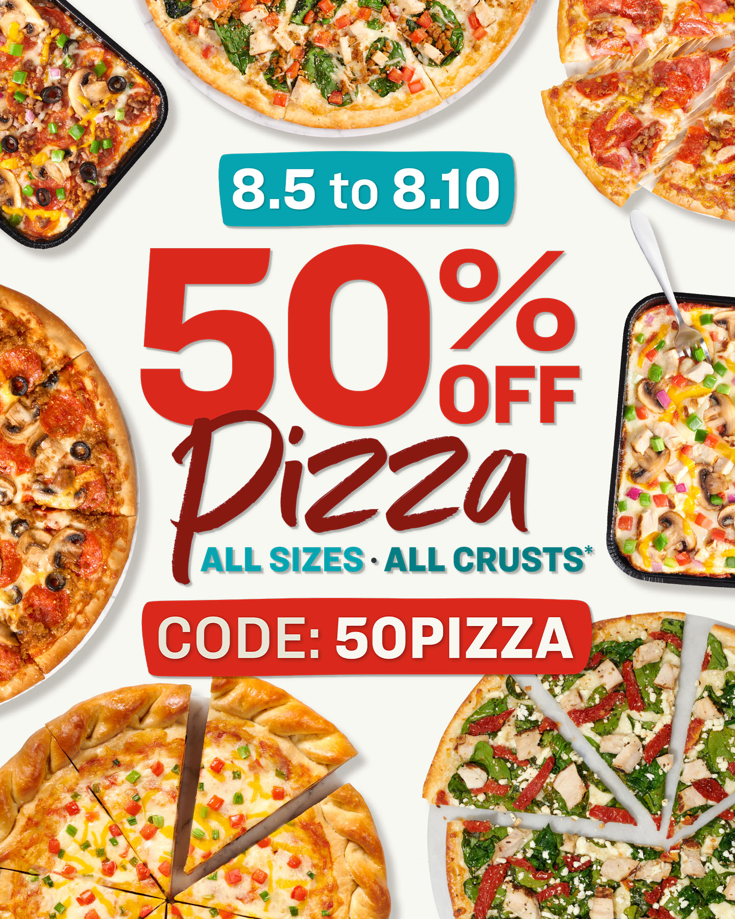 Papa Murphy's Pizza Facebook ad: 50% Off Any Pizza