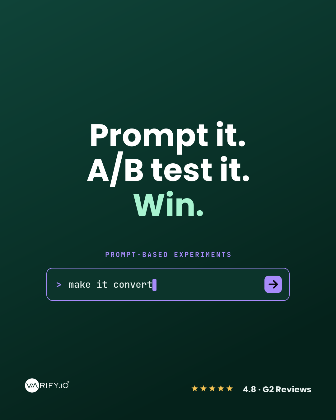 Varify.io Facebook ad: Launch Your First Test Fast