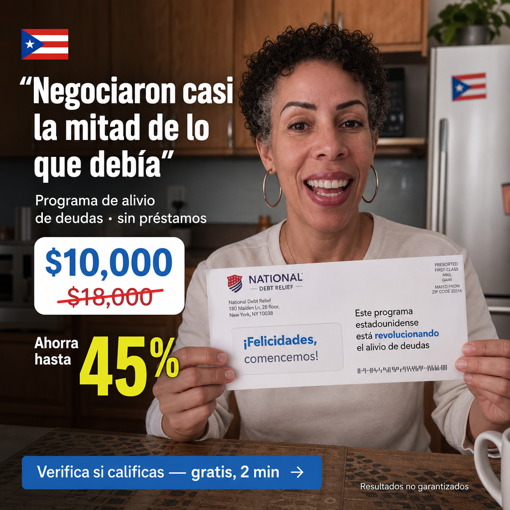 Debt Coach Facebook ad: Programa Nacional de Alivio de Deuda