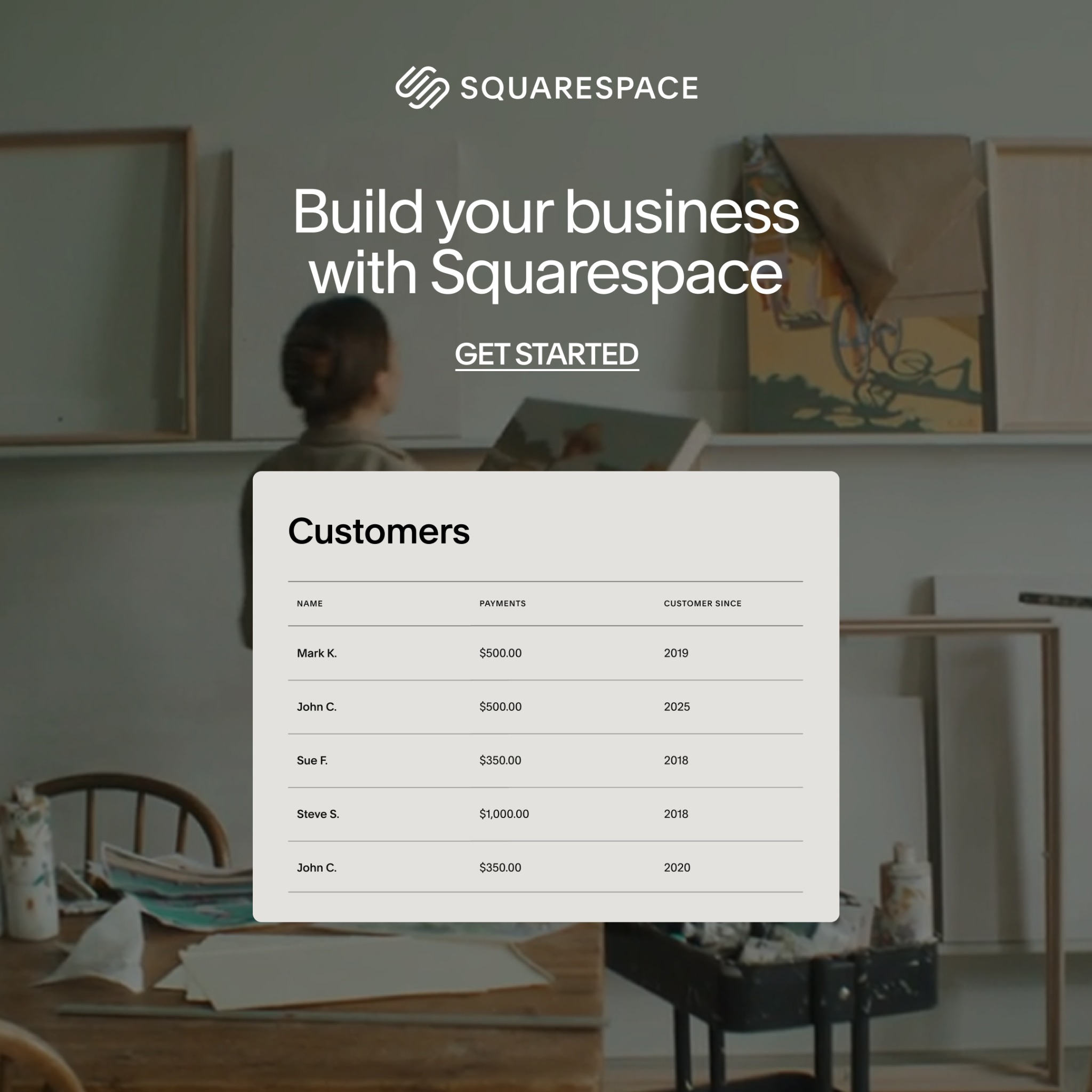 Squarespace Facebook ad