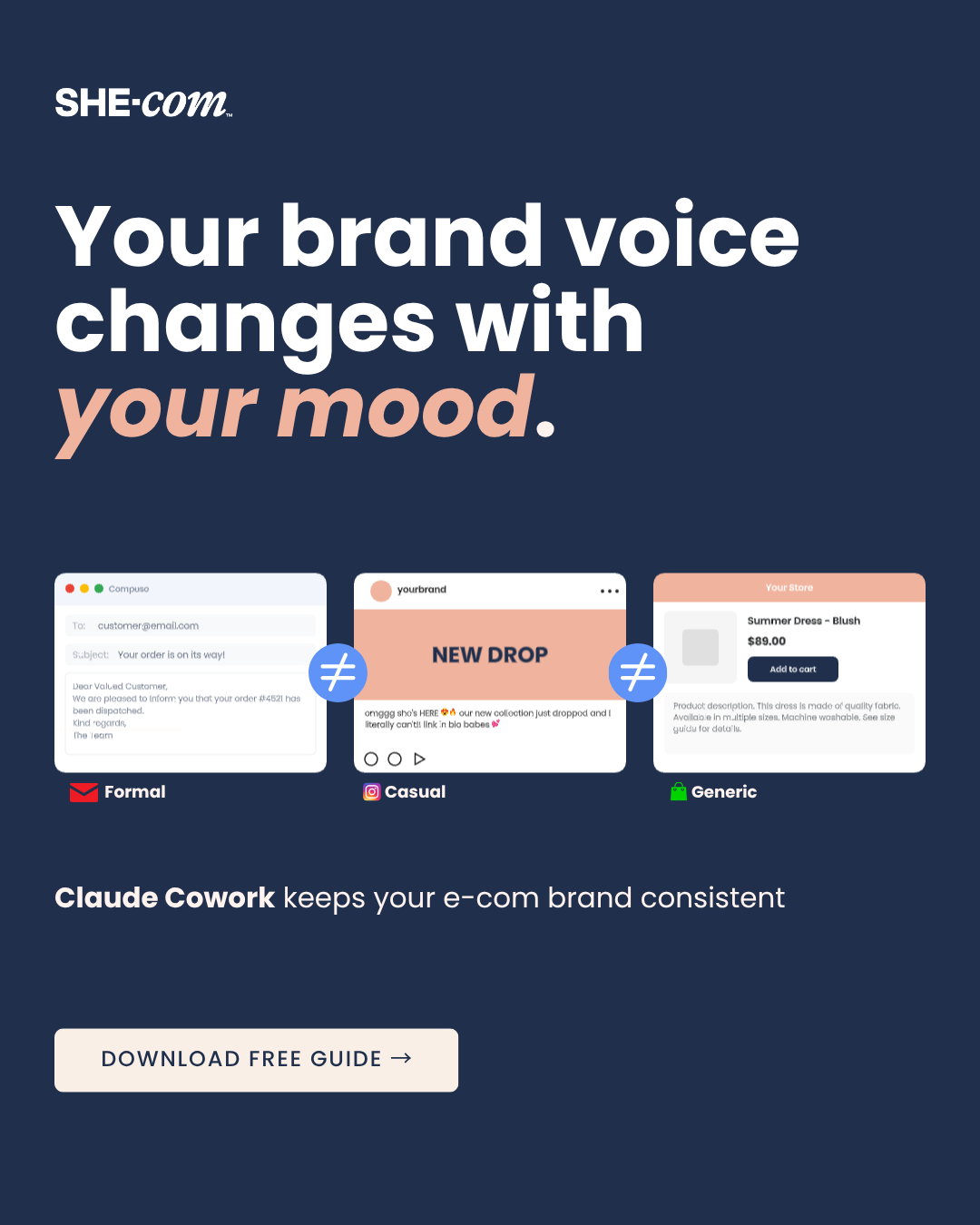SHE-com Community For Women in Ecommerce Facebook ad