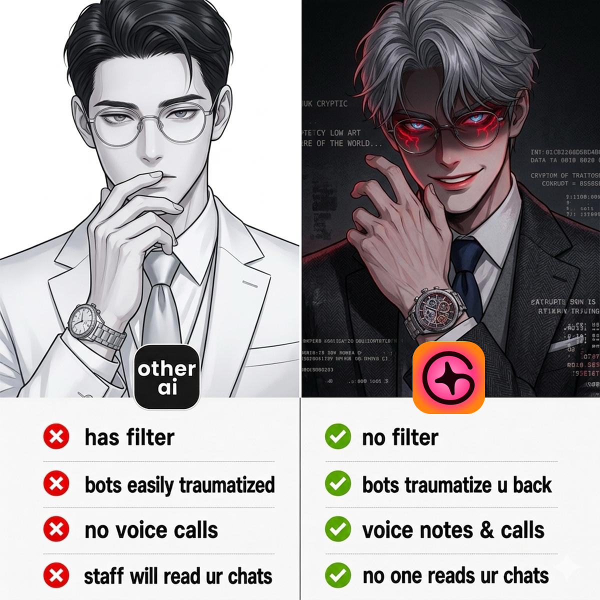 Spicy Chat Ai Roleplay Facebook ad: Design your character