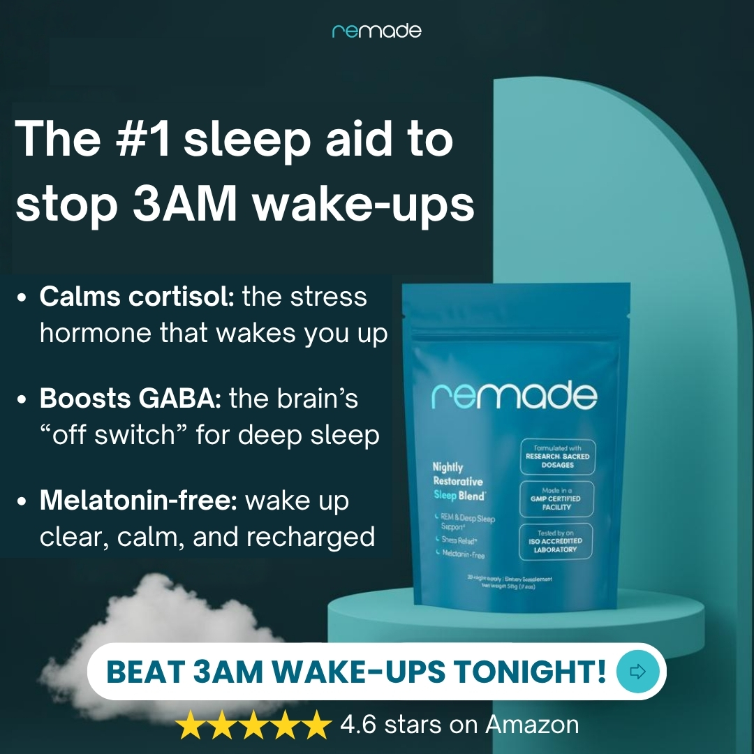 Remade Restorative Sleep Supplement Facebook ad