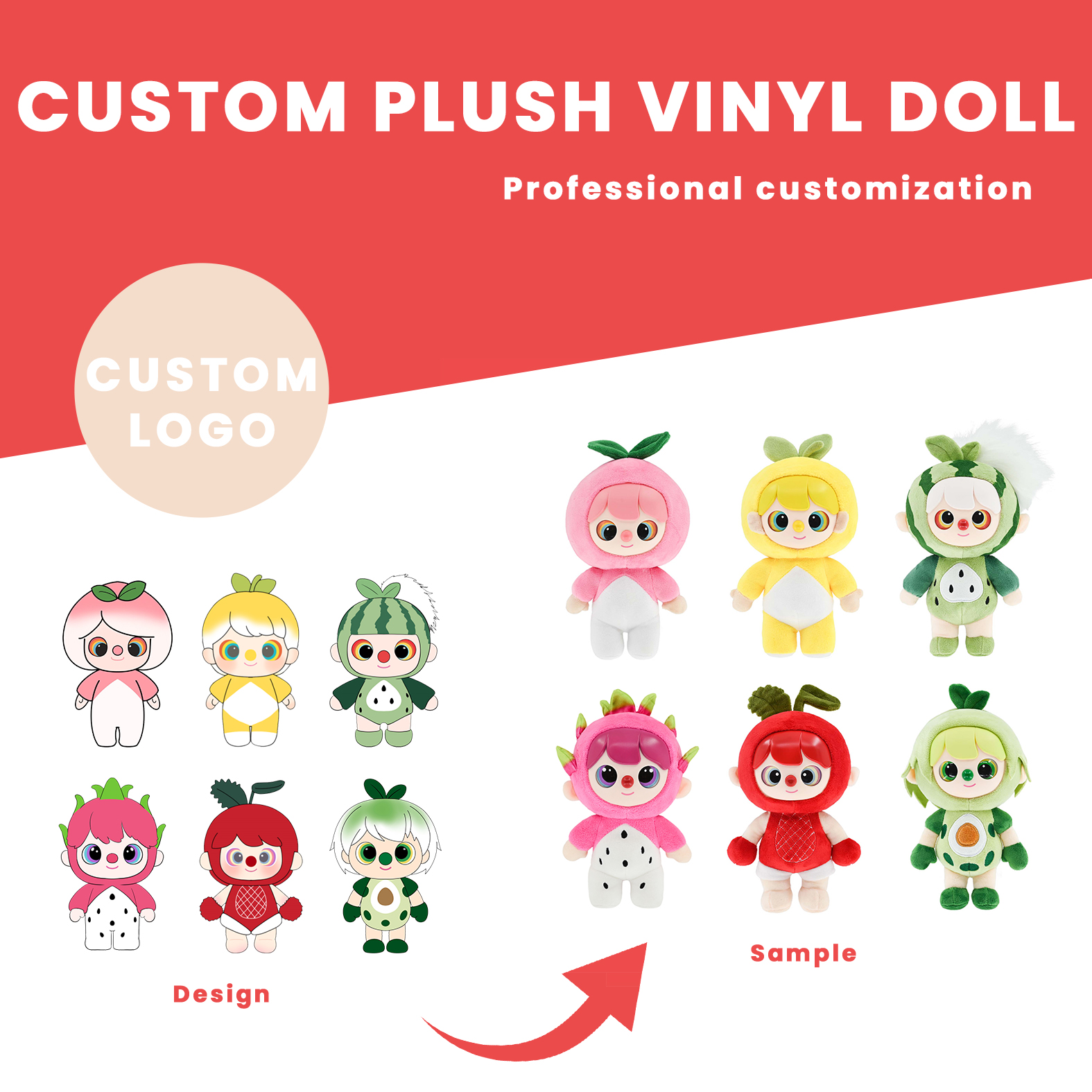 Gaopengtoys Facebook ad: Custom Plush Vinyl Dolls