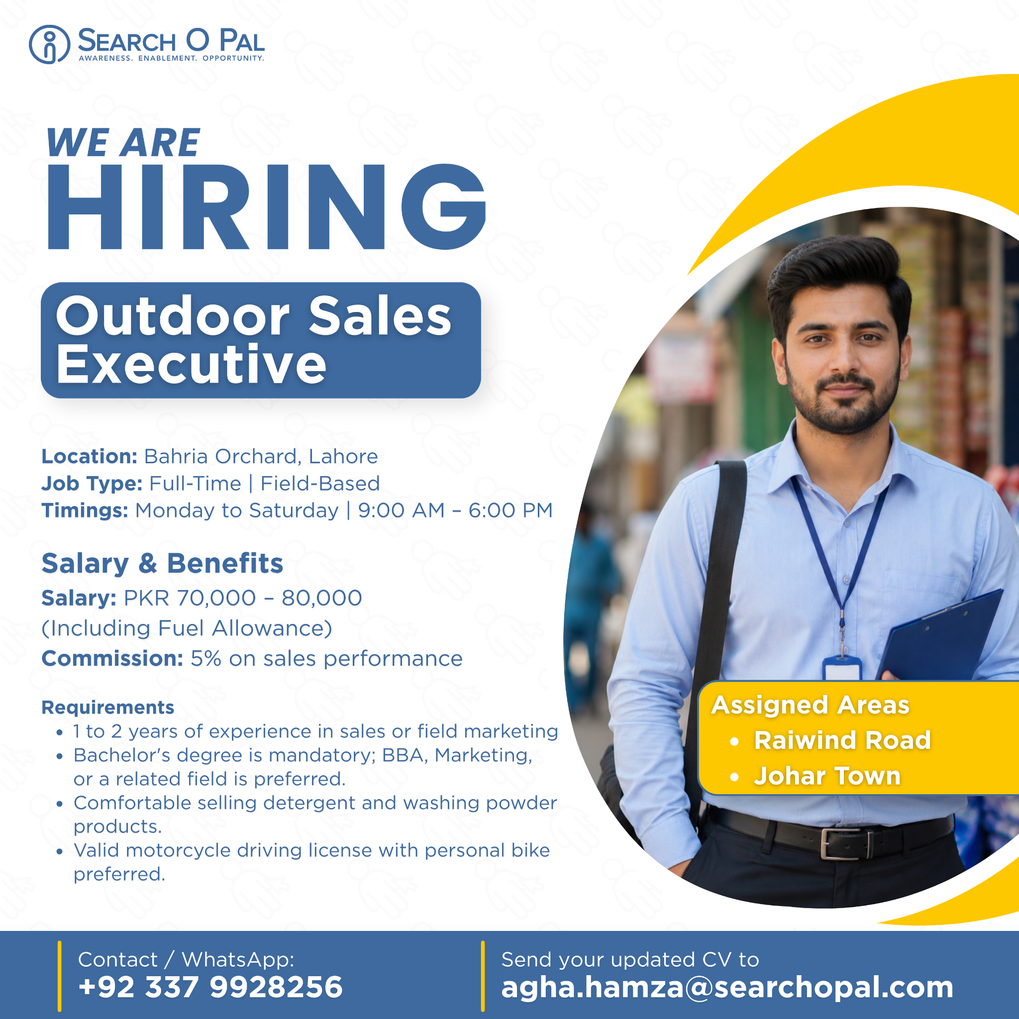 Search O Pal Facebook ad: Outdoor Sales Executive