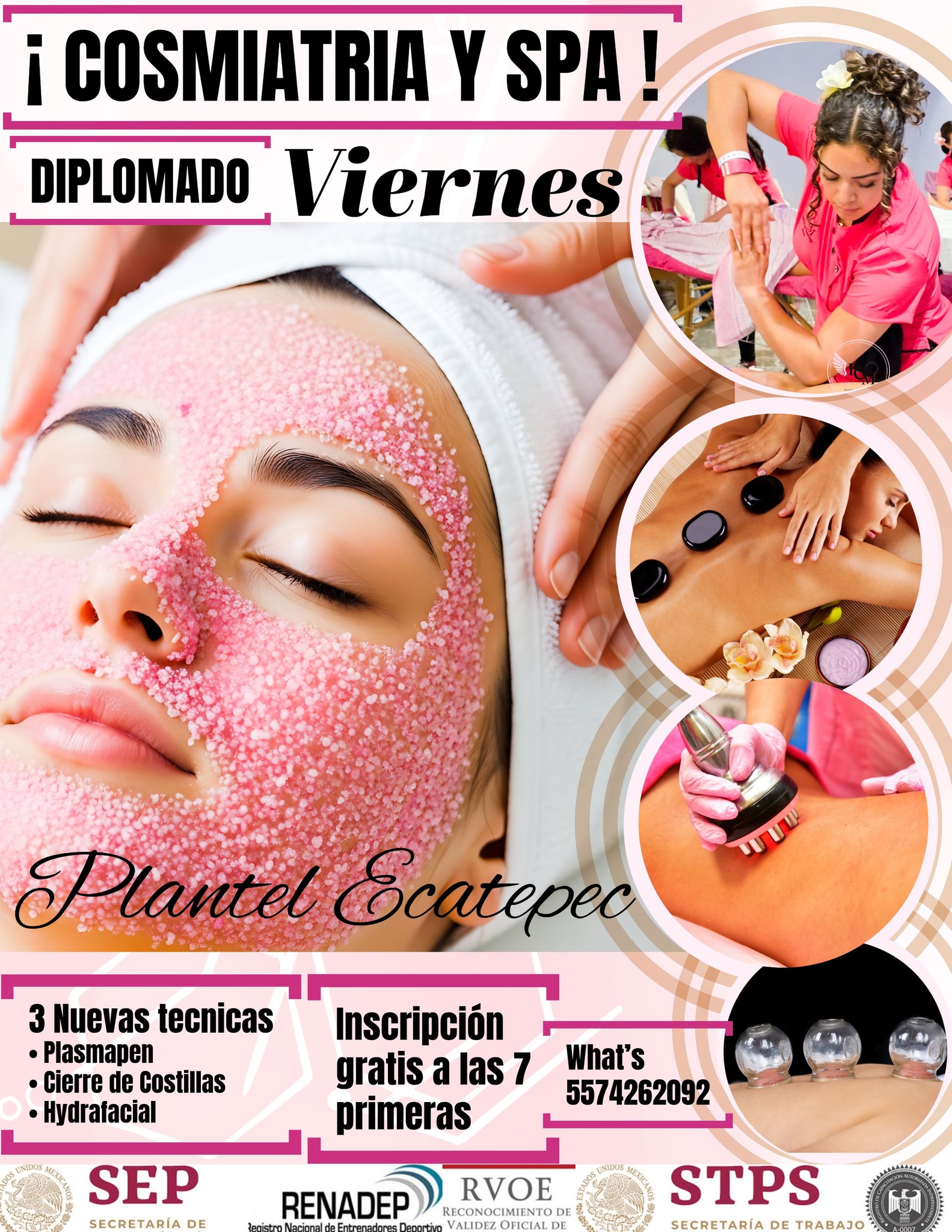 Instituto de Cosmetología México. Plantel Ecatepec Facebook ad: COSMIATRIA Y SPA