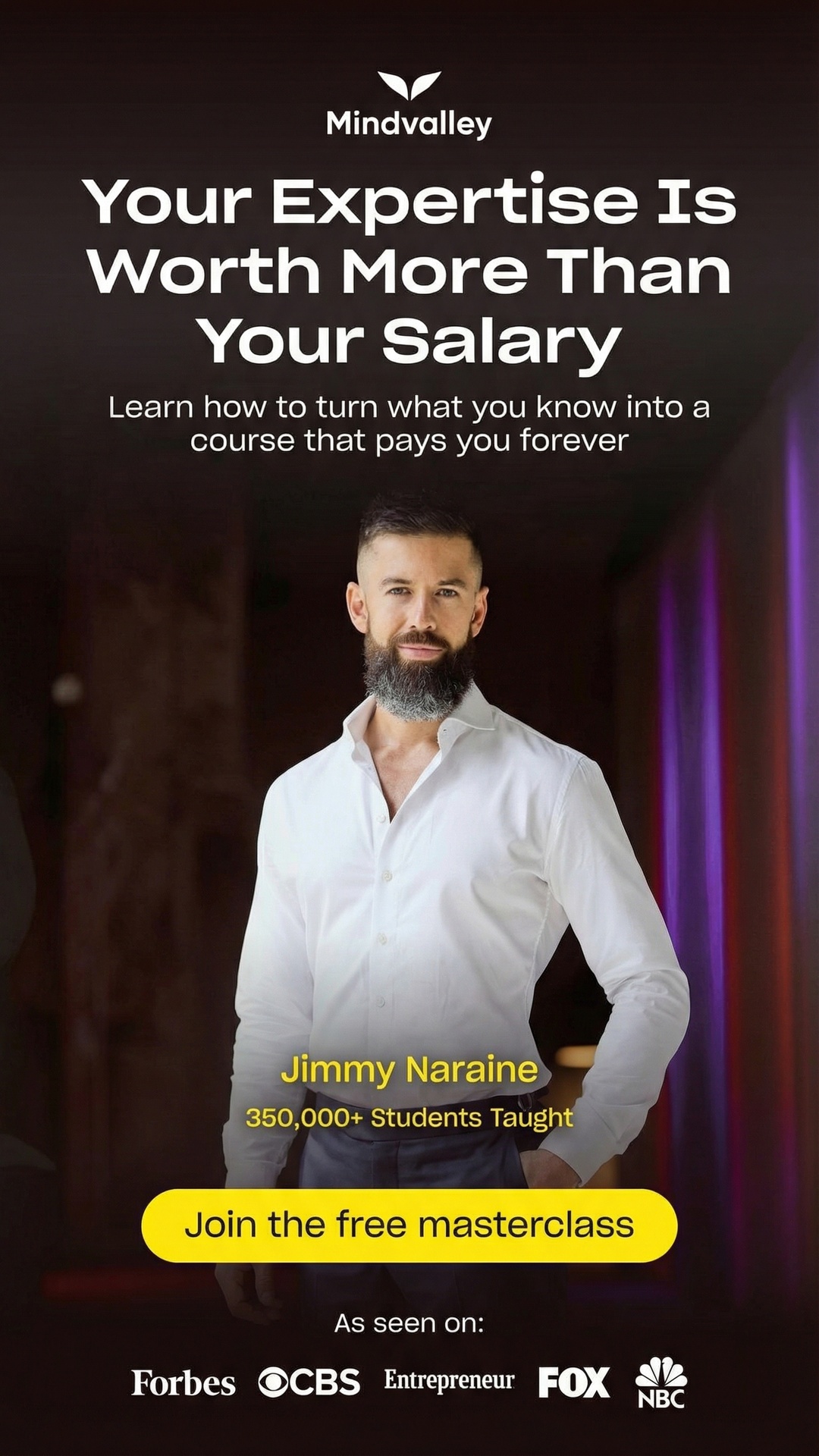 Mindvalley Facebook ad from Mar 8, 2026