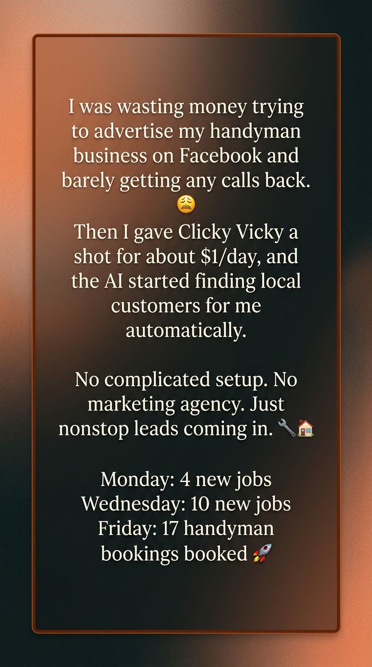 Clicky Vicky - AI Ads Maker Facebook ad: Reach your goal in 3 months with AI!